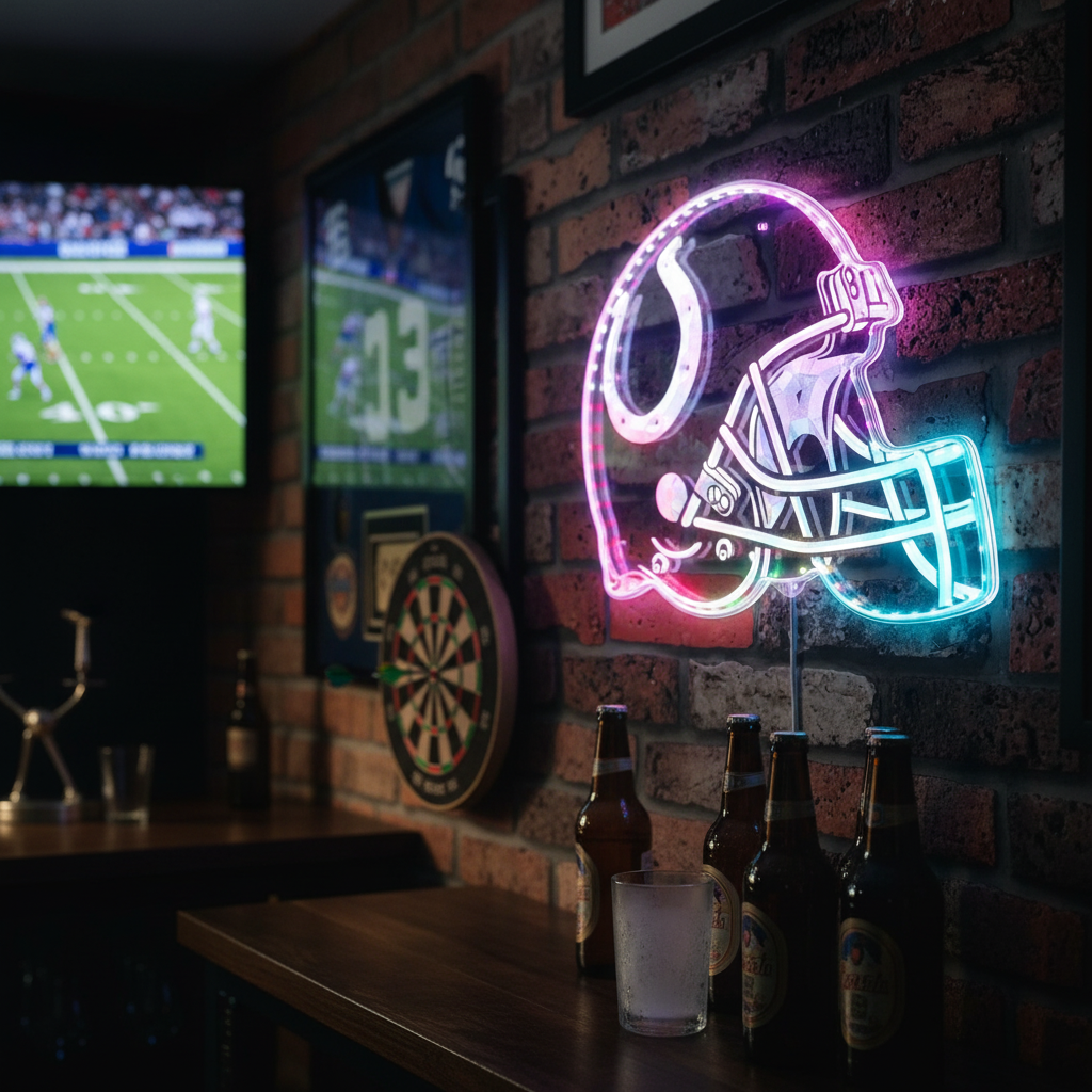 NFL Indianapolis Colts Football Club Neon RGB Edge Lit LED Sign