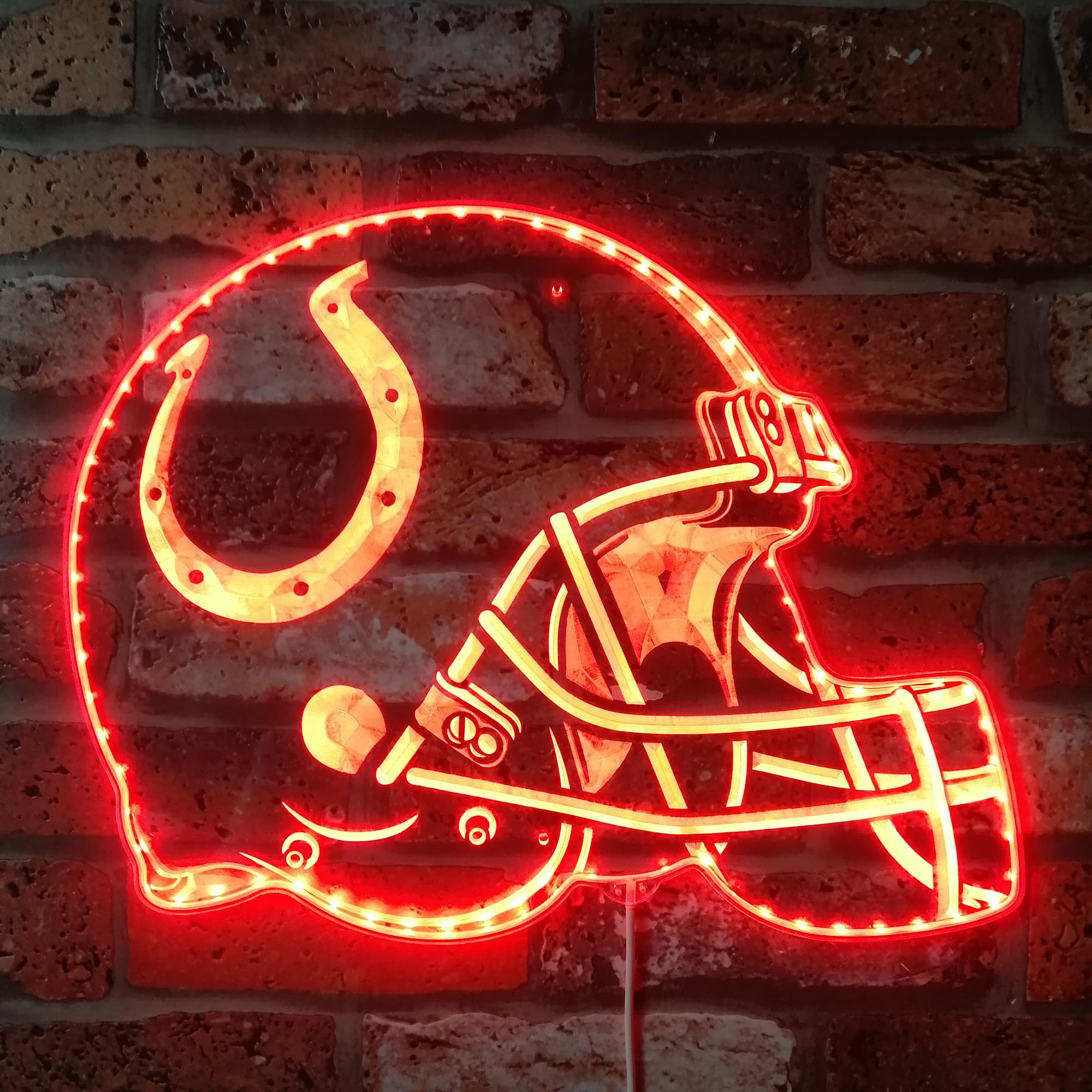 NFL Indianapolis Colts Football Club Dynamic RGB Edge Lit Led Light Sign