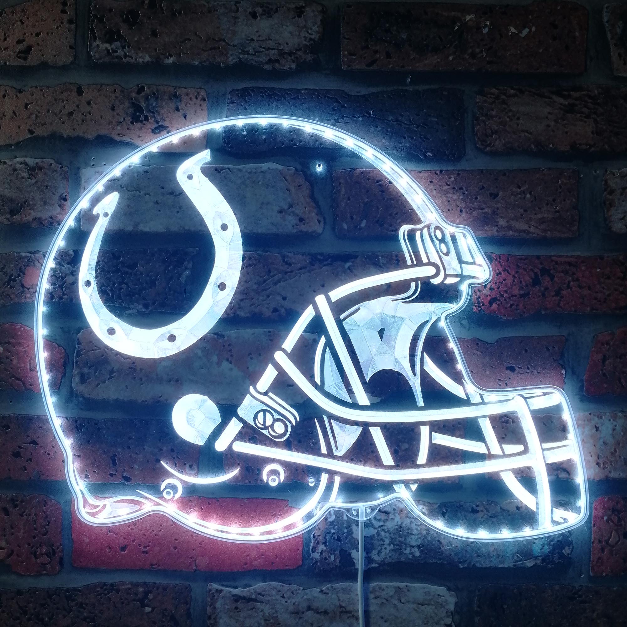 NFL Indianapolis Colts Football Club Dynamic RGB Edge Lit Led Light Sign