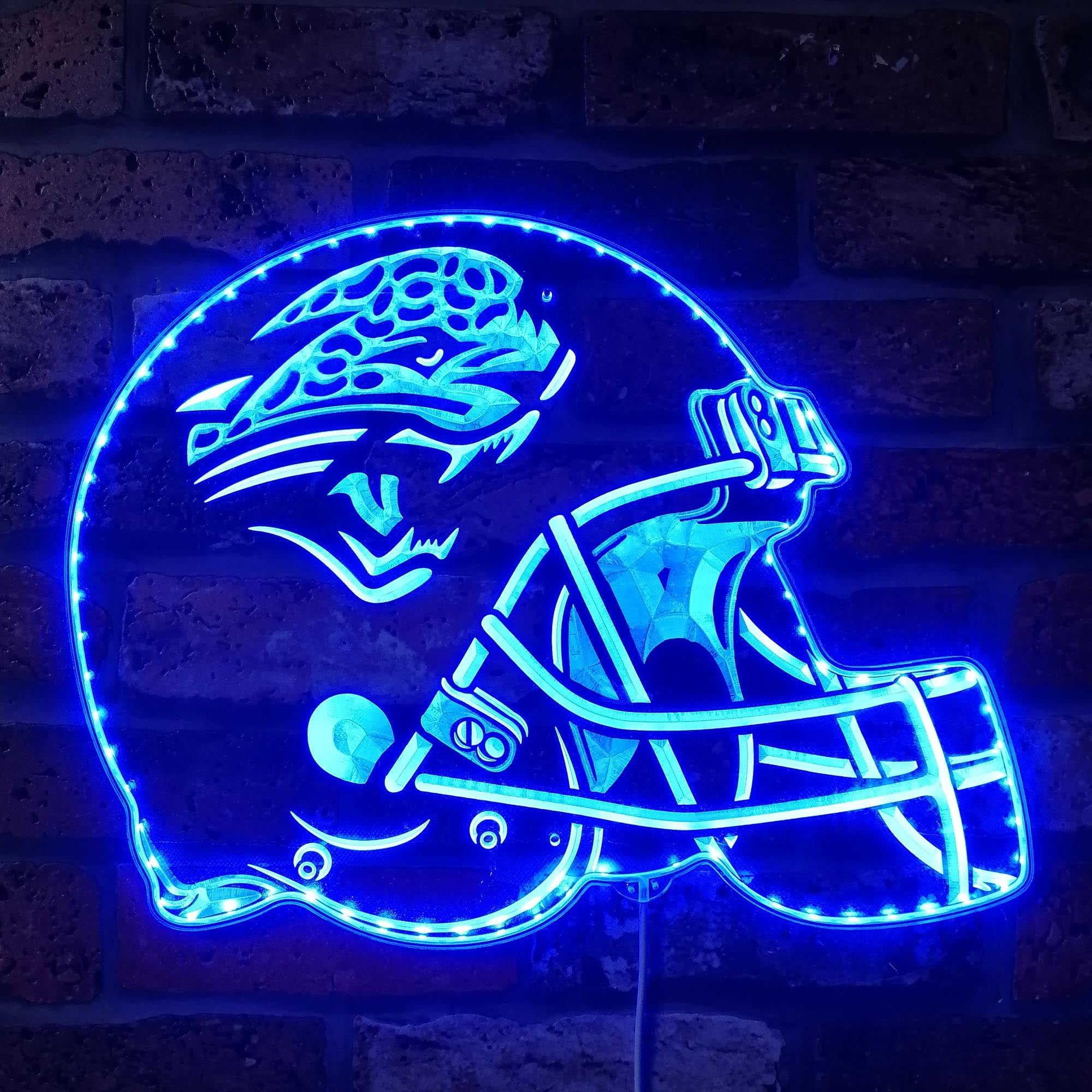 NFL Jacksonville Jaguars Football Dynamic RGB Edge Lit LED Sign