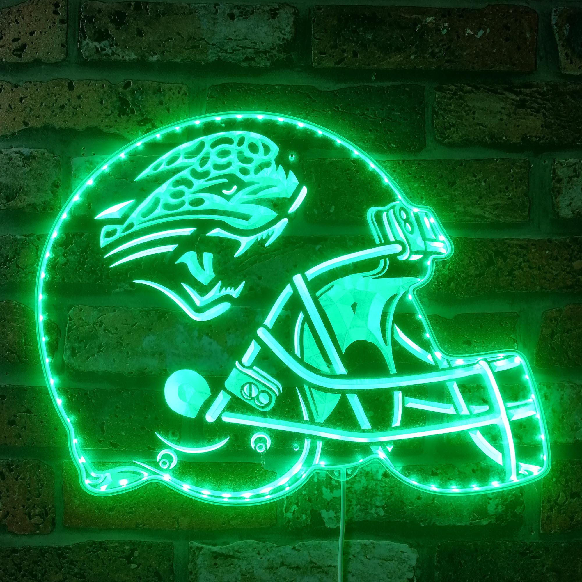 NFL Jacksonville Jaguars Football Dynamic RGB Edge Lit Led Light Sign