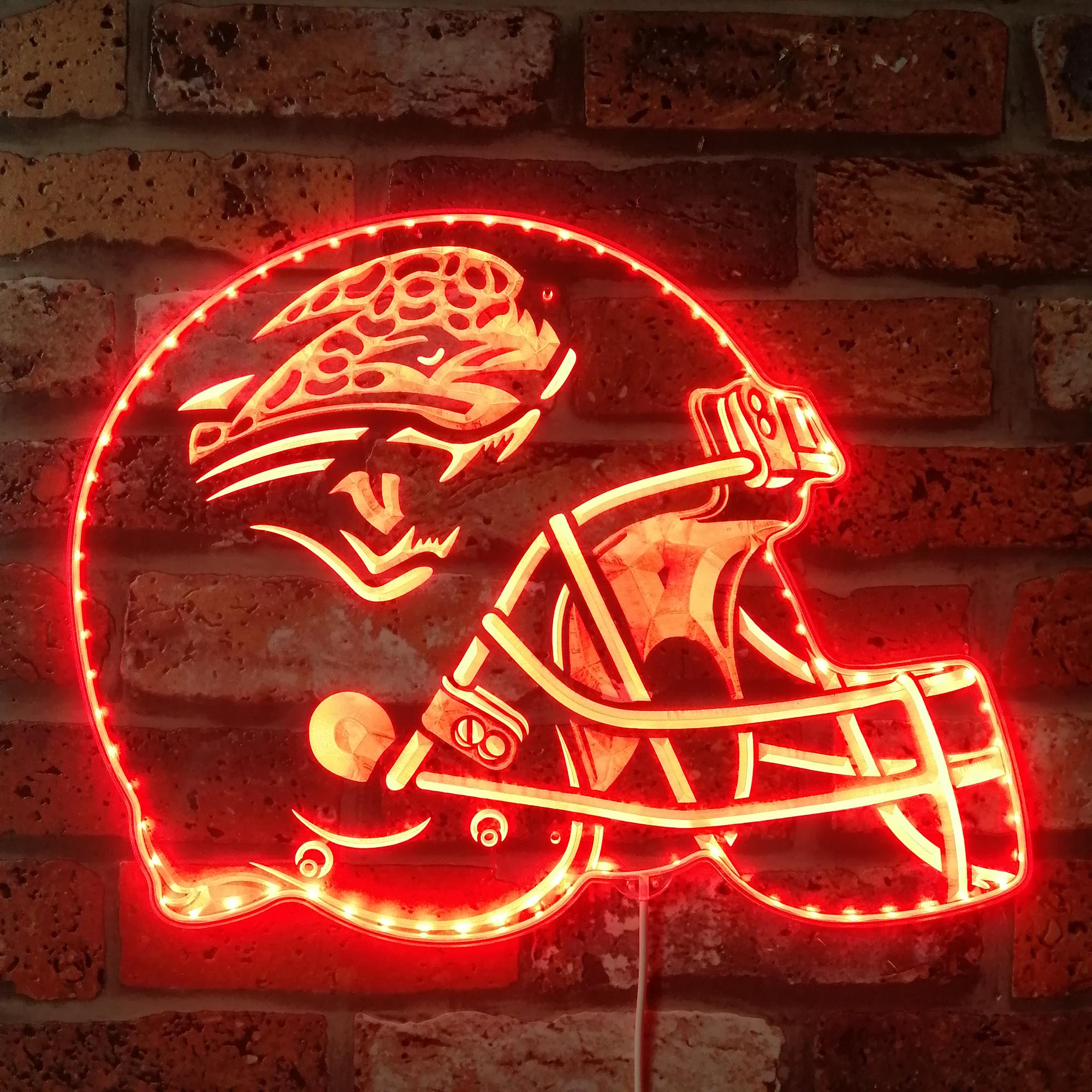 NFL Jacksonville Jaguars Football Dynamic RGB Edge Lit Led Light Sign