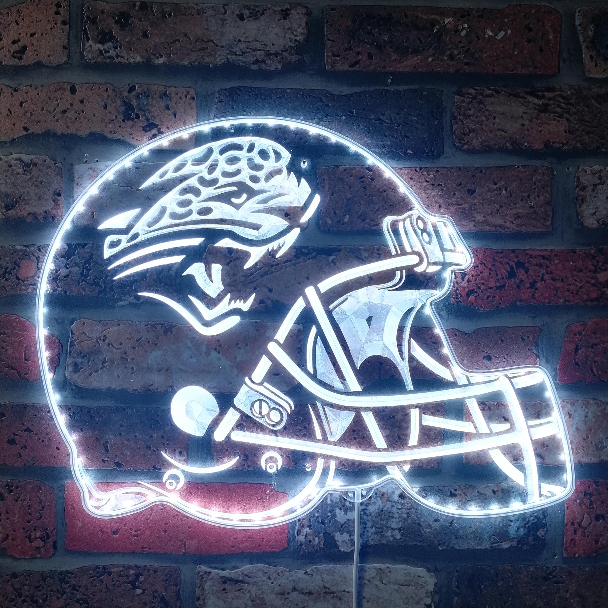 NFL Jacksonville Jaguars Football Dynamic RGB Edge Lit LED Sign