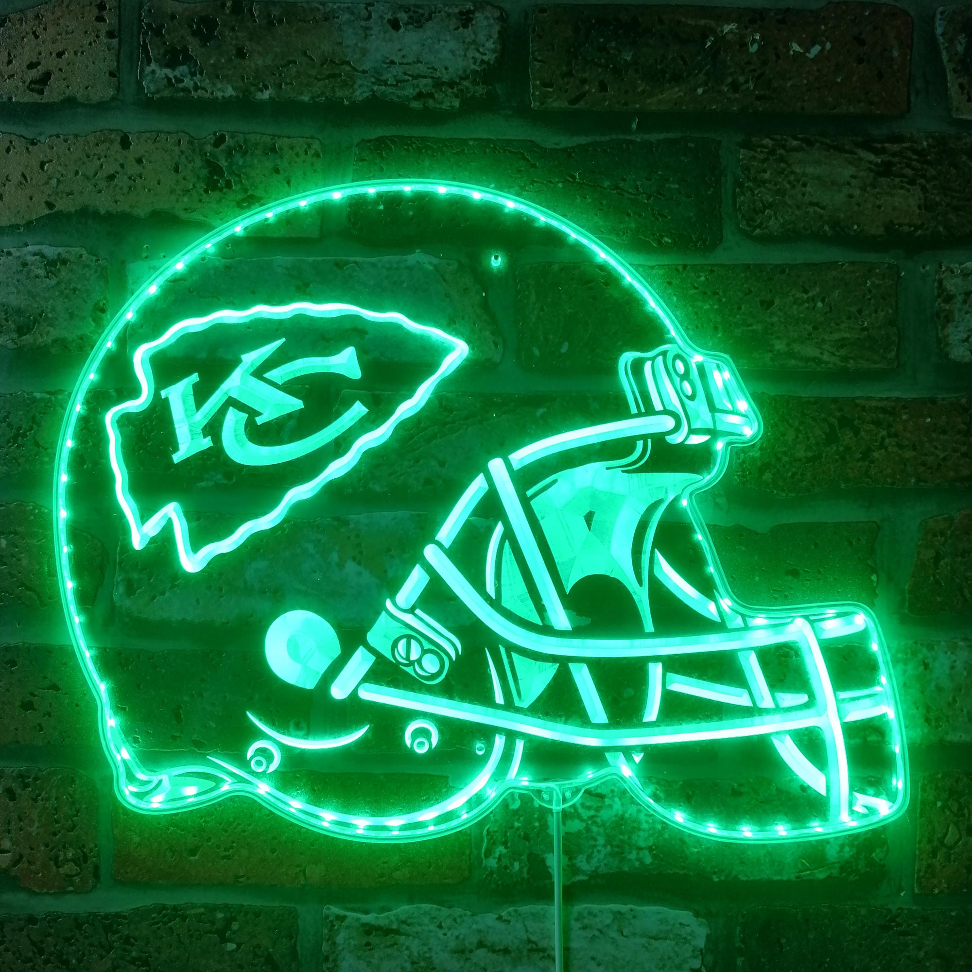 NFL Kansas City Chiefs Football Dynamic RGB Edge Lit Led Light Sign