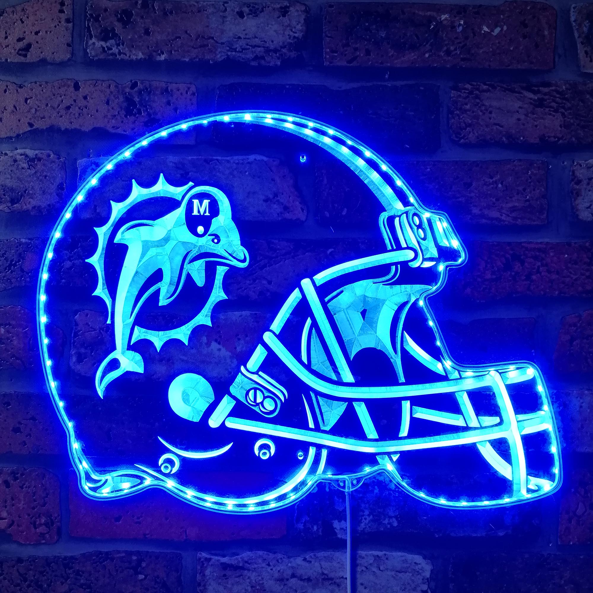 NFL Miami Dolphins Football Sport Dynamic RGB Edge Lit LED Sign