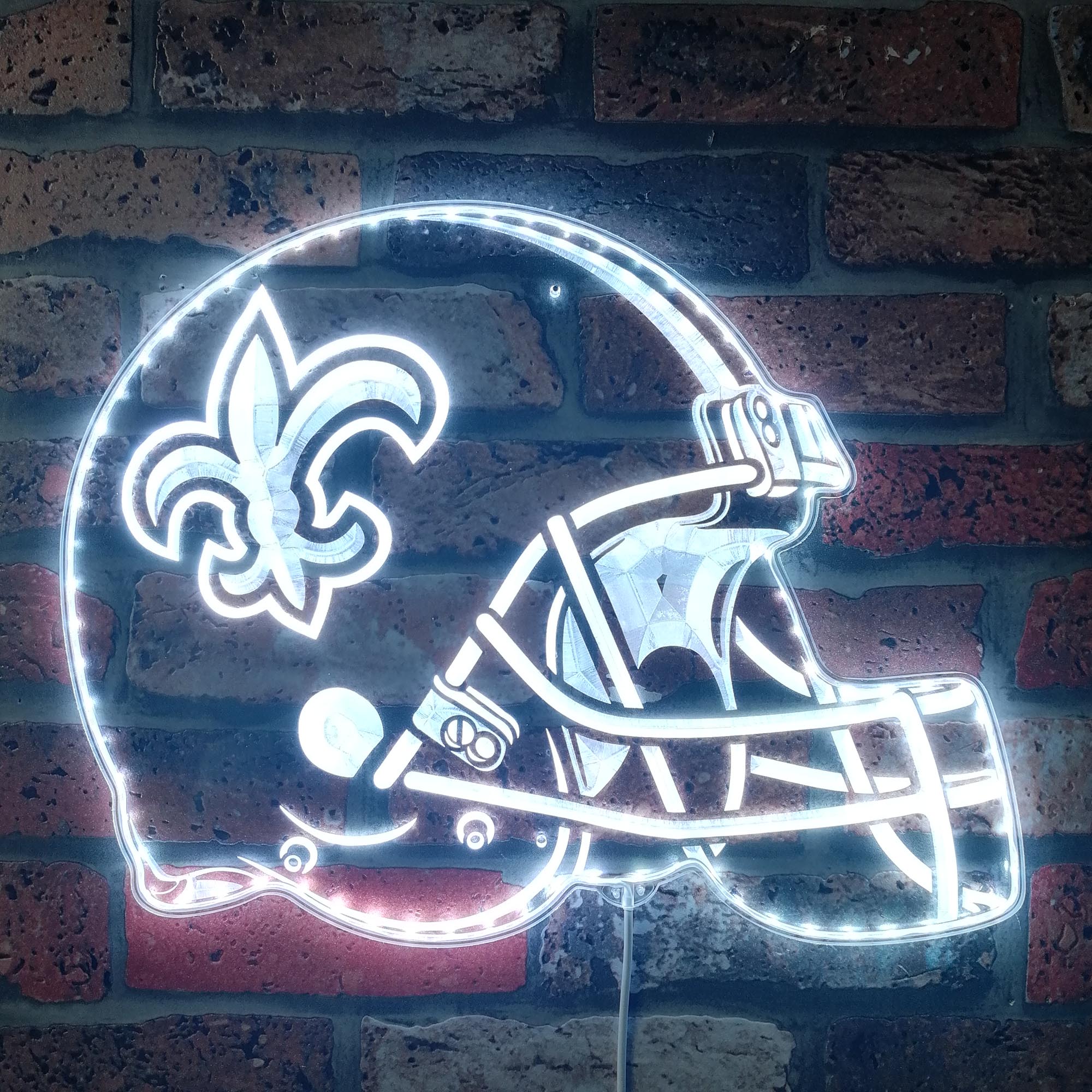 NFL New Orleans Saints Football Dynamic RGB Edge Lit Led Light Sign