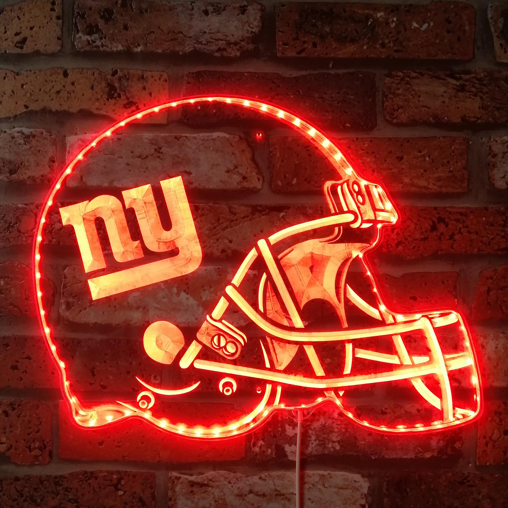 NFL New York Giants Football Dynamic RGB Edge Lit LED Sign