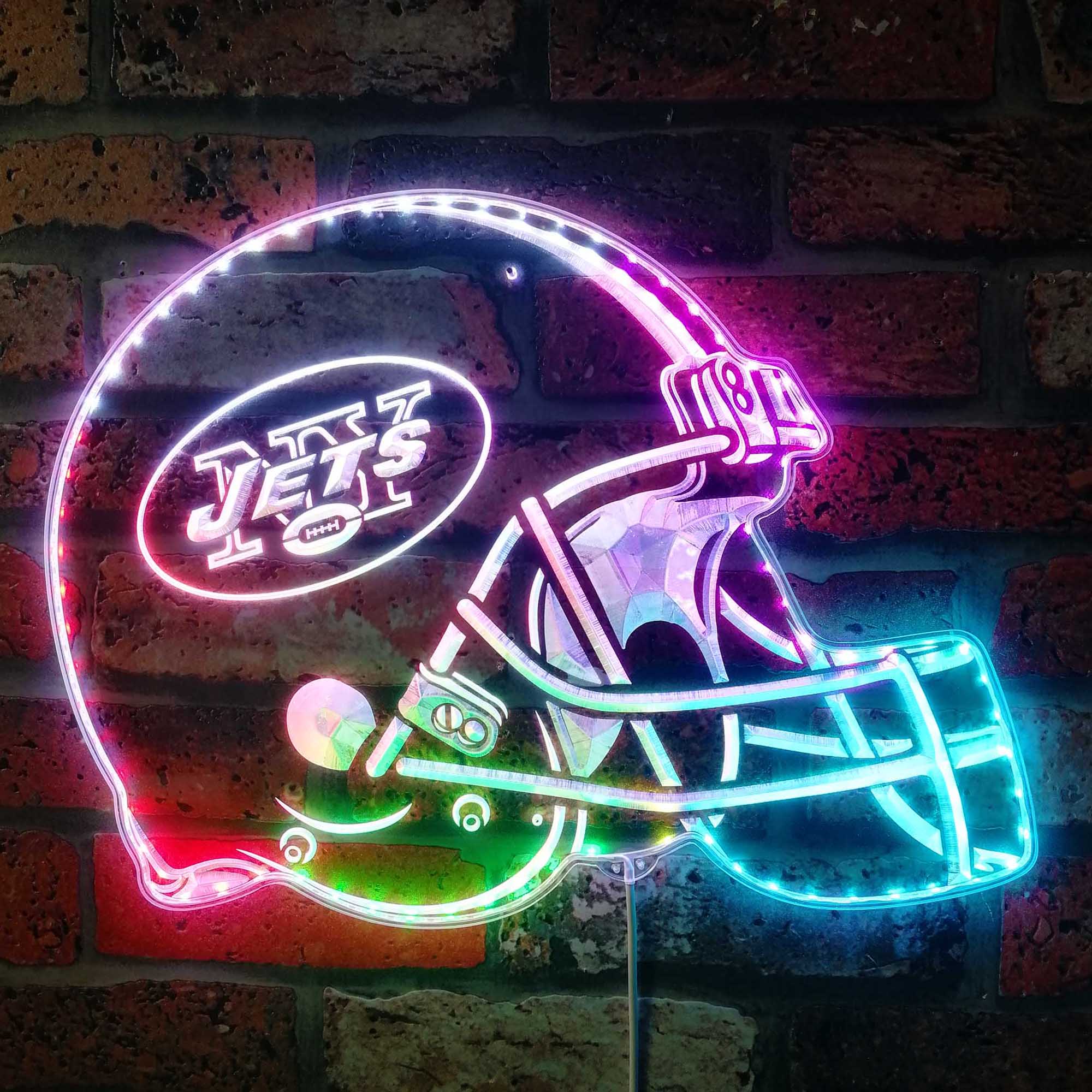 NFL New York Jets Football Club Dynamic RGB Edge Lit LED Sign