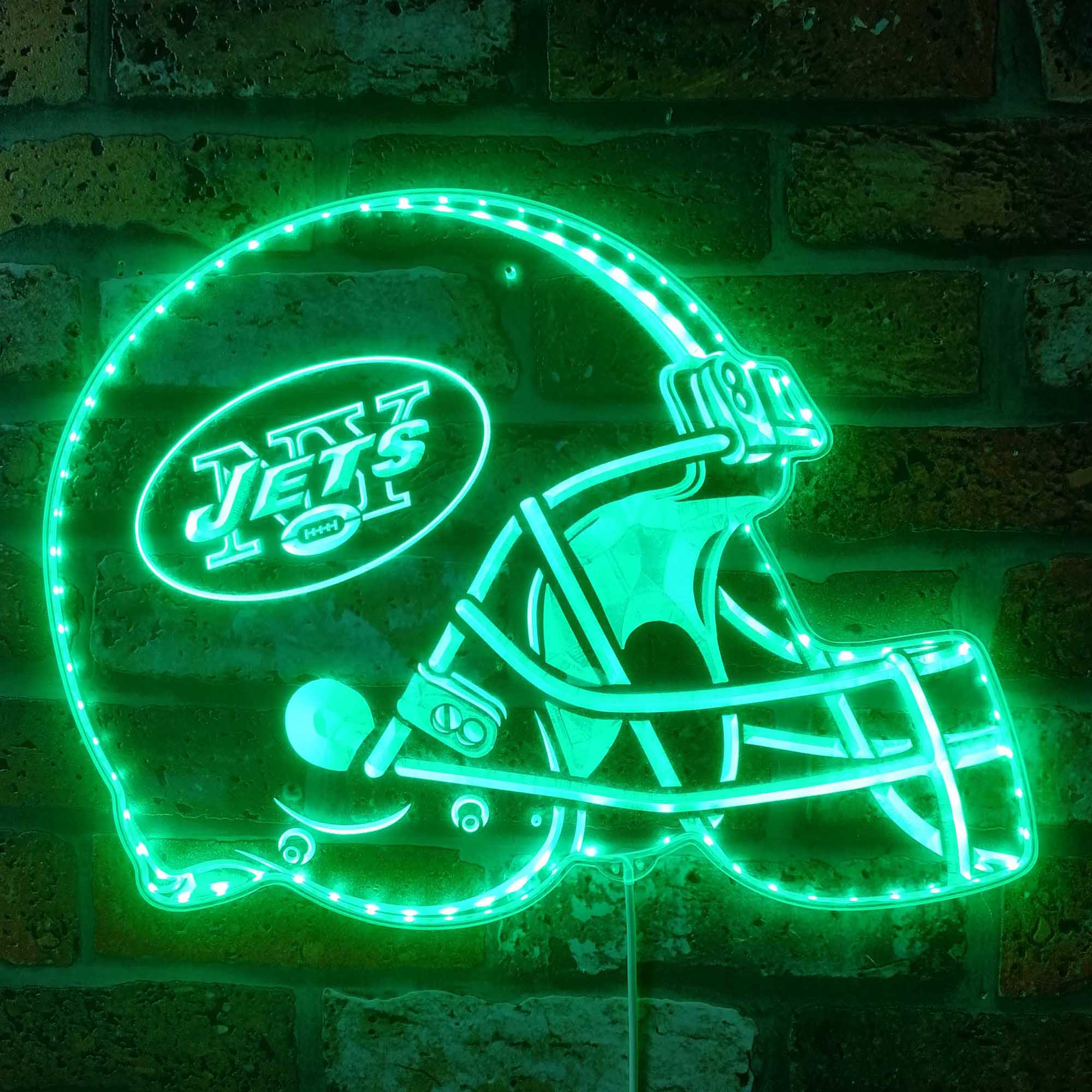 NFL New York Jets Football Club Dynamic RGB Edge Lit Led Light Sign