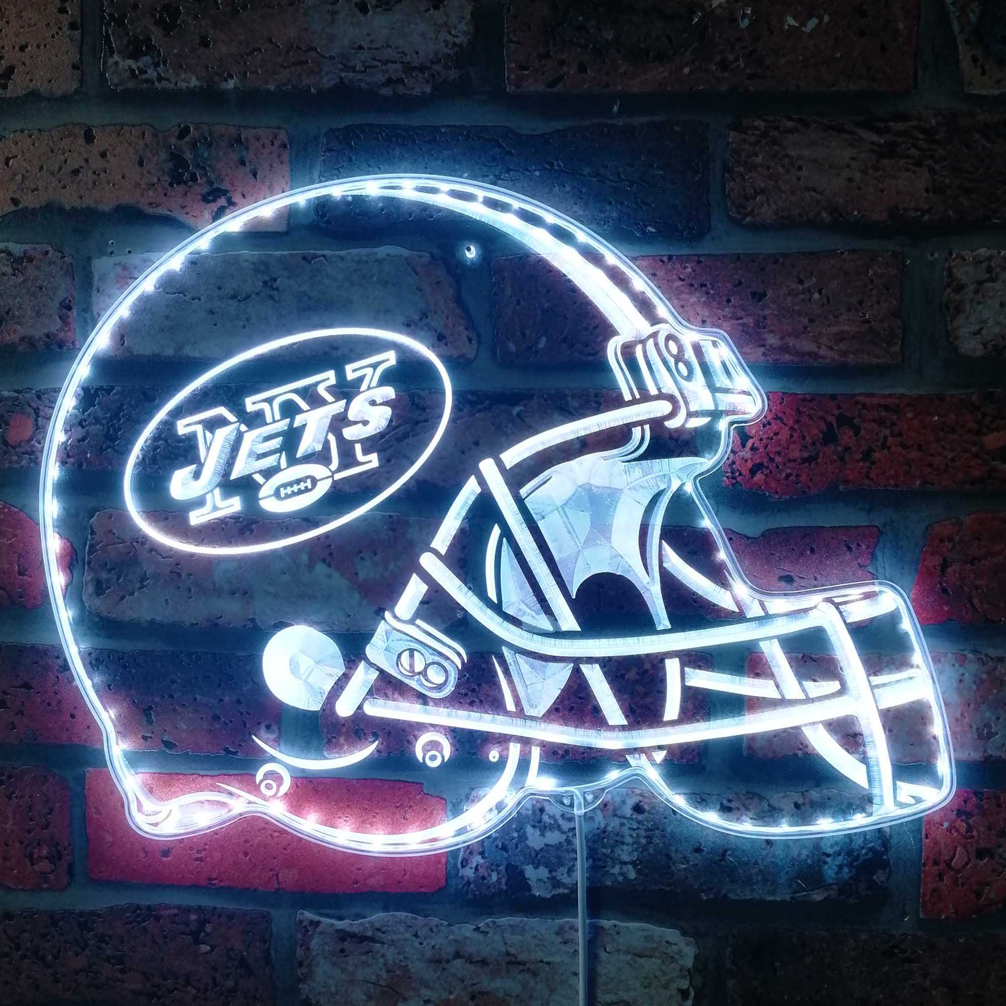 NFL New York Jets Football Club Dynamic RGB Edge Lit Led Light Sign