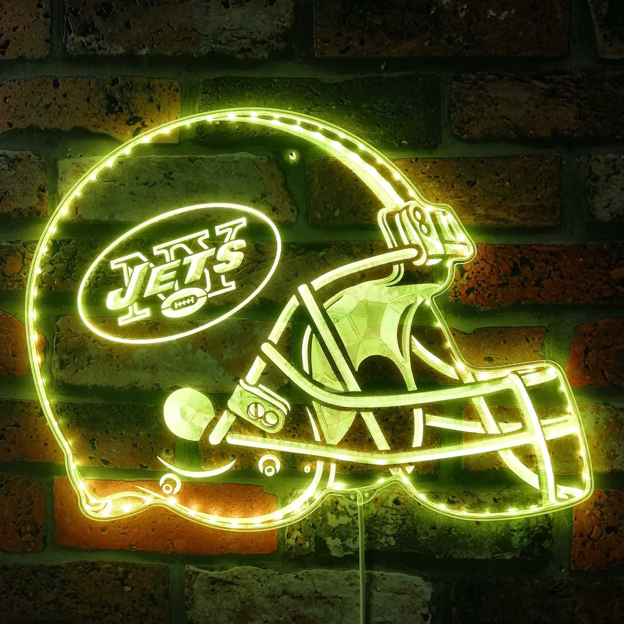 NFL New York Jets Football Club Dynamic RGB Edge Lit Led Light Sign