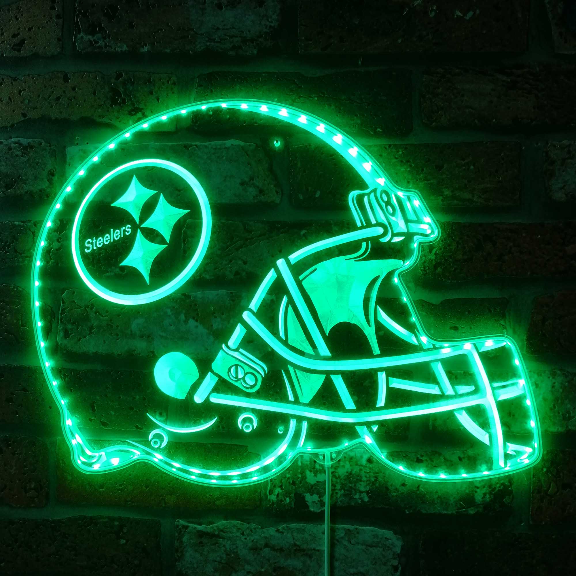 NFL Pittsburgh Steelers Football Club Dynamic RGB Edge Lit LED Light Sign