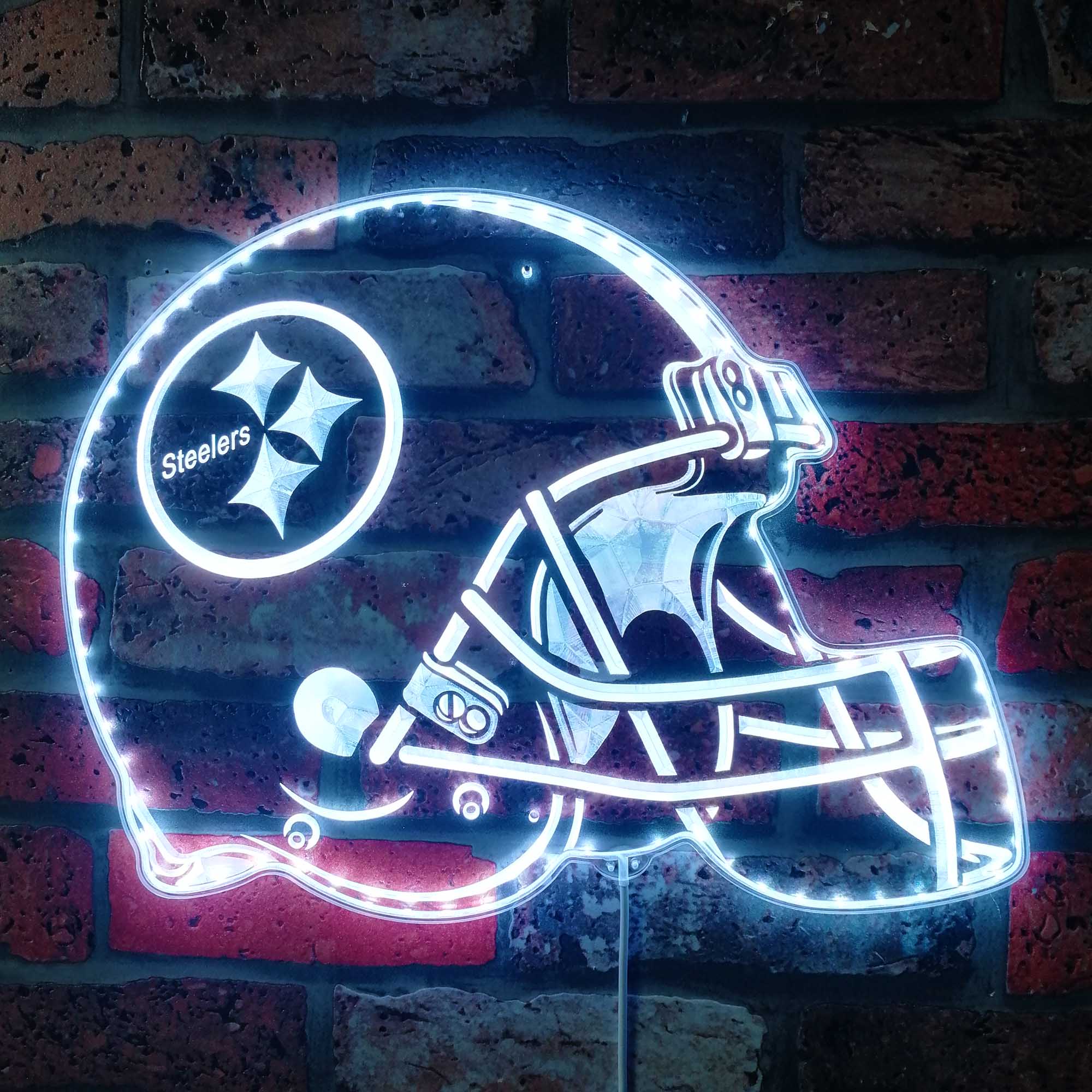 NFL Pittsburgh Steelers Football Club Dynamic RGB Edge Lit LED Light Sign