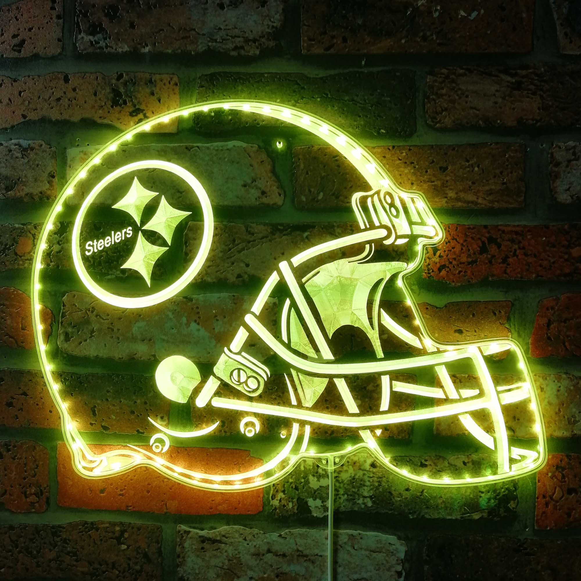 NFL Pittsburgh Steelers Football Club Dynamic RGB Edge Lit LED Light Sign