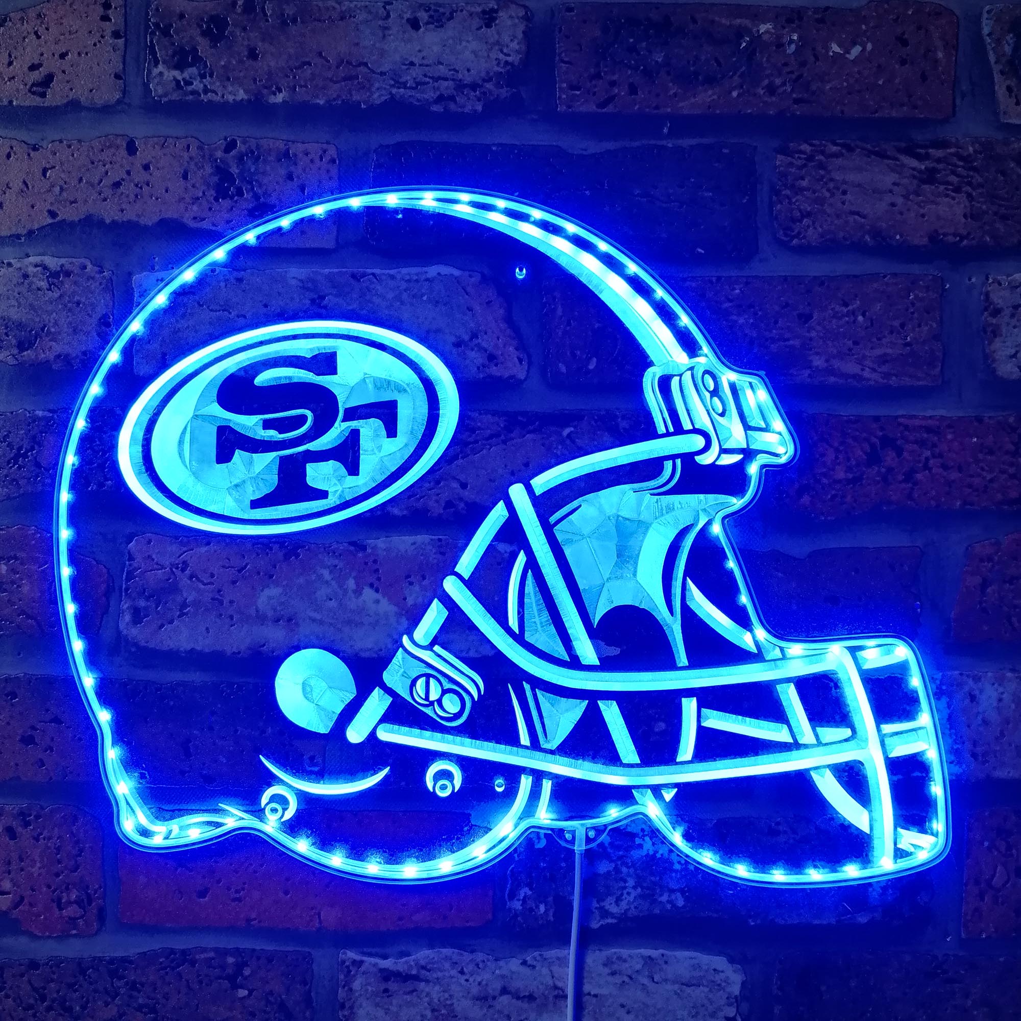 NFL San Francisco 49ers Football Dynamic RGB Edge Lit LED Sign