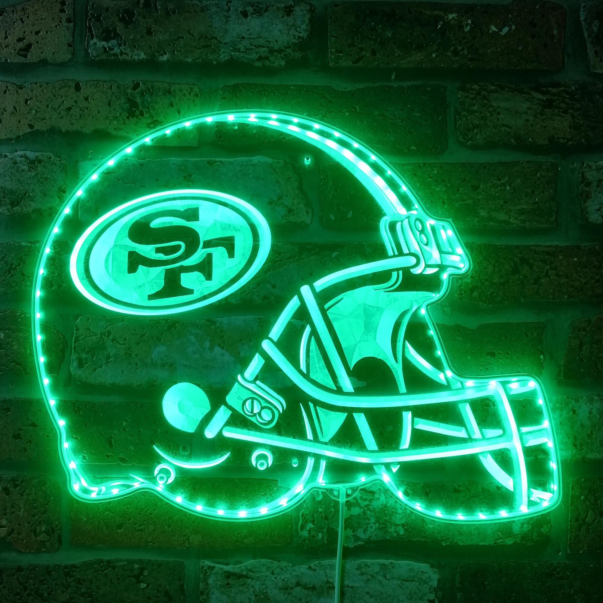 NFL San Francisco 49ers Football Dynamic RGB Edge Lit LED Sign