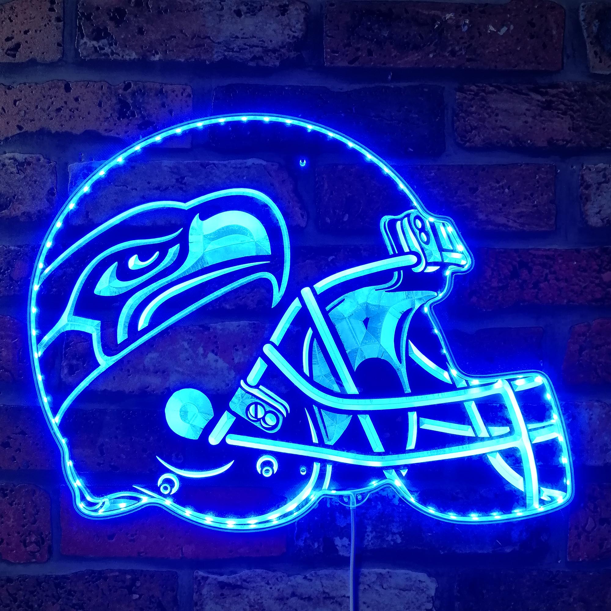 NFL Seattle Seahawks Football Dynamic RGB Edge Lit LED Sign