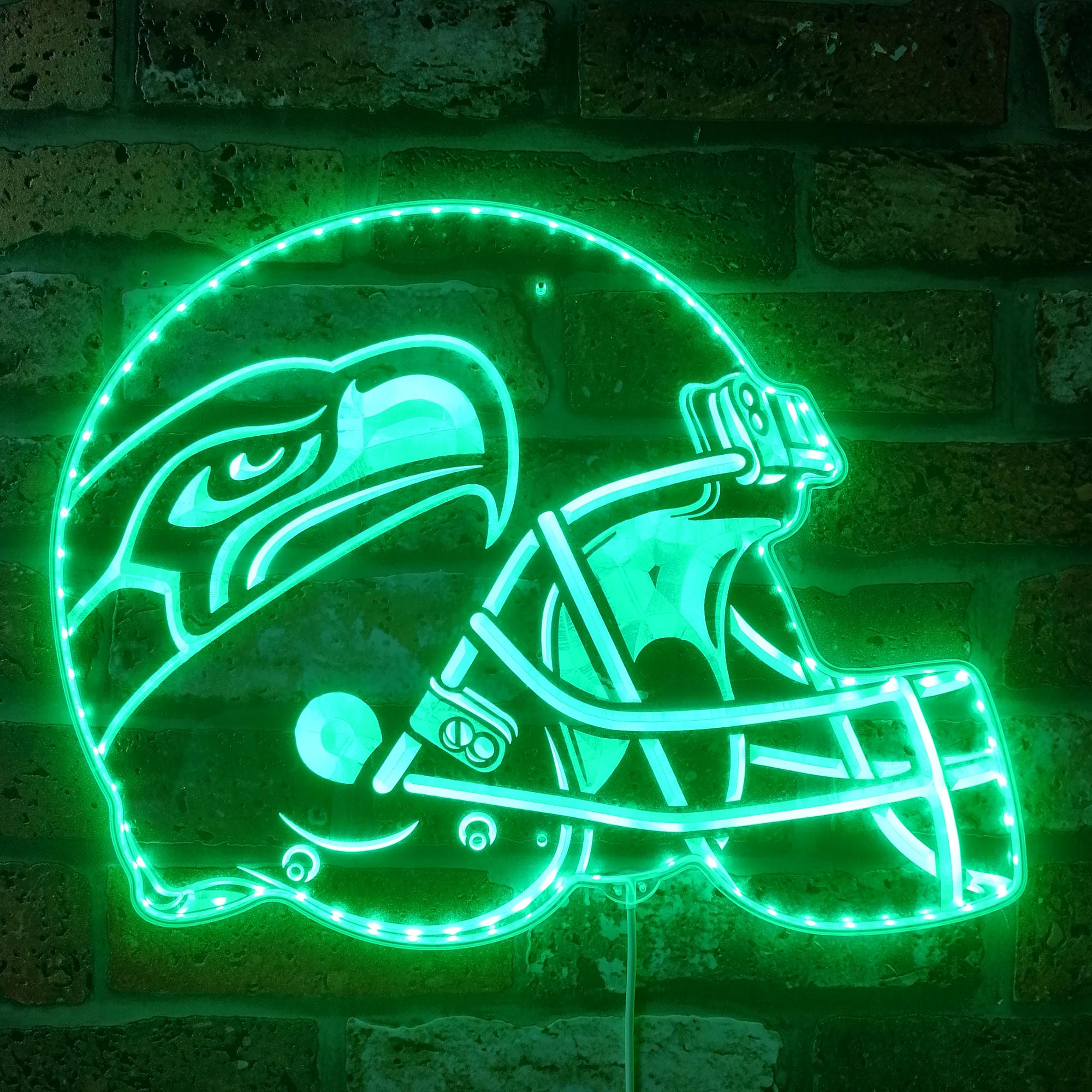 NFL Seattle Seahawks Football Dynamic RGB Edge Lit LED Sign