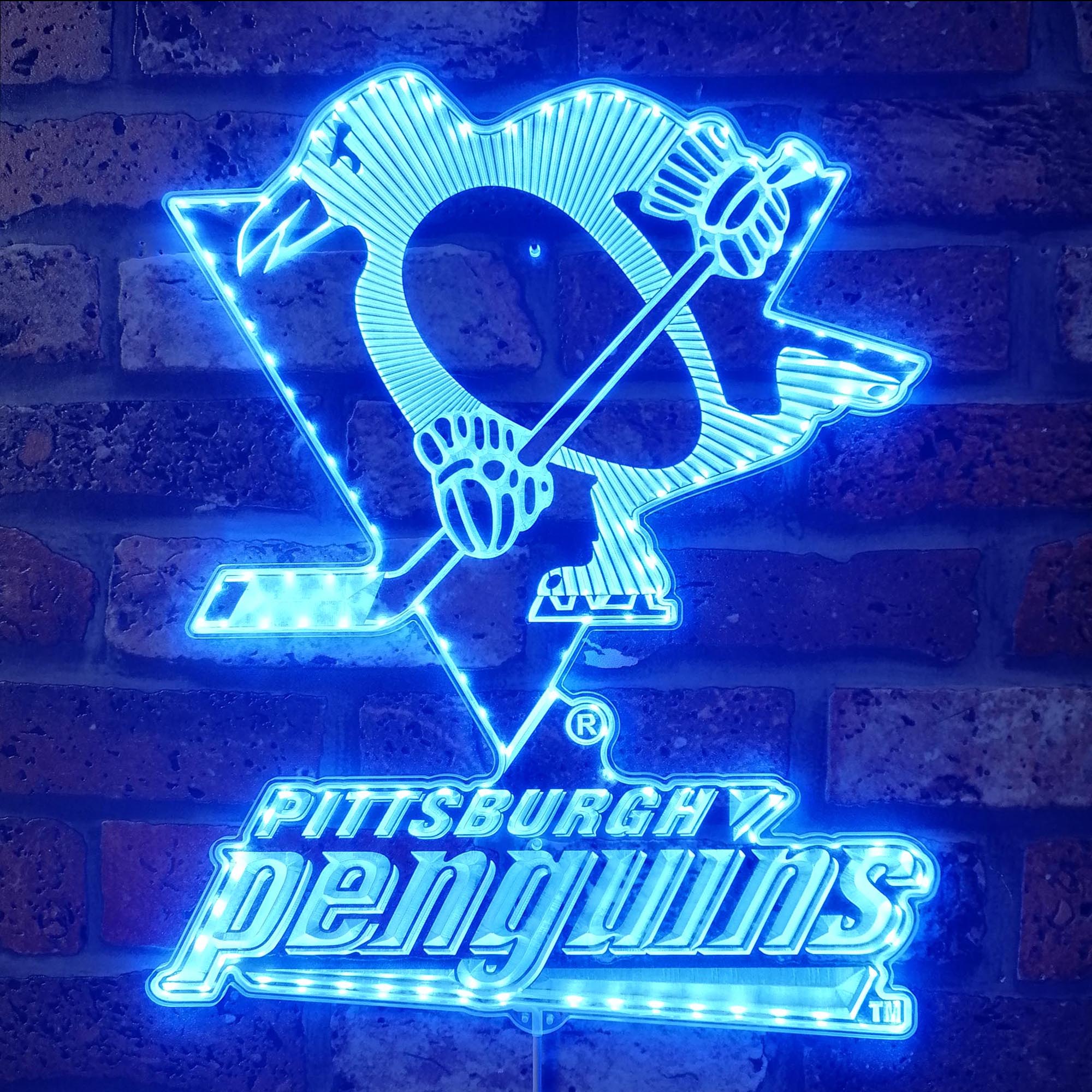 Pittsburgh Steelers Dynamic RGB Edge Lit LED Light Sign