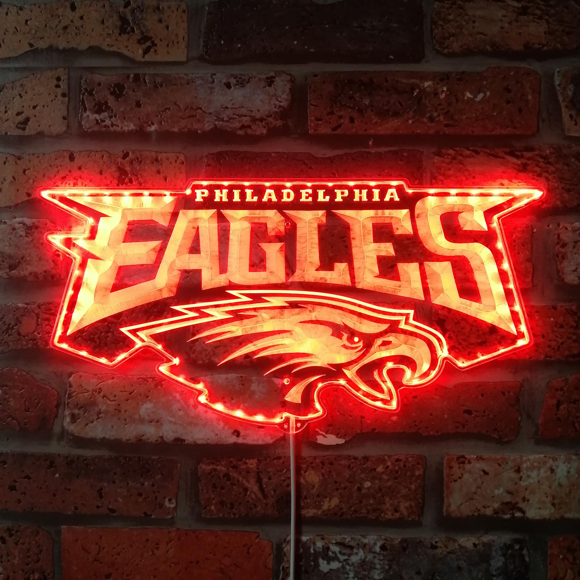 Philadelphia Eagles Dynamic RGB Edge Lit LED Sign