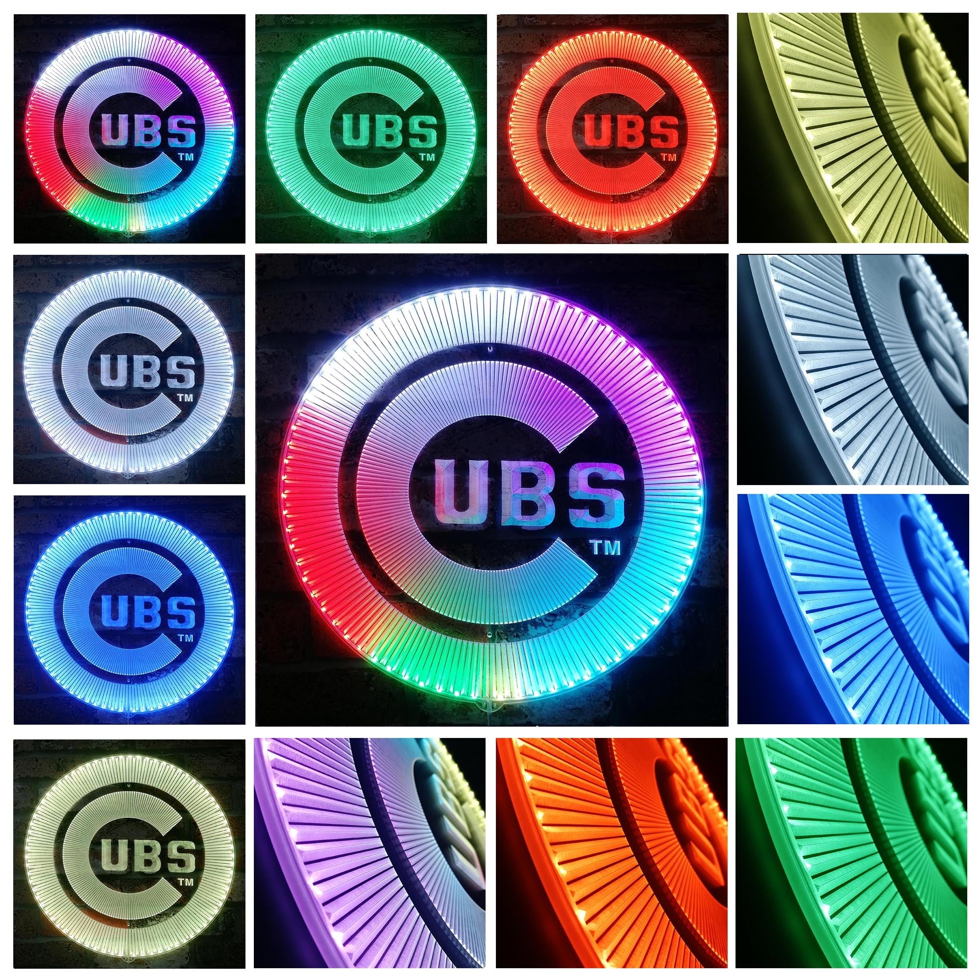 Chicago Cubs Dynamic RGB Edge Lit LED Sign