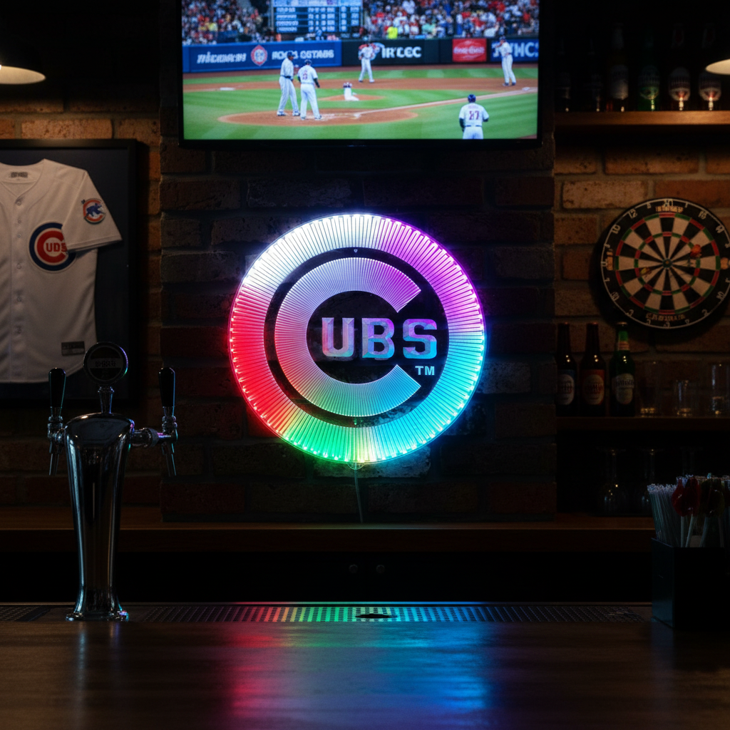 Chicago Cubs Neon RGB Edge Lit LED Sign
