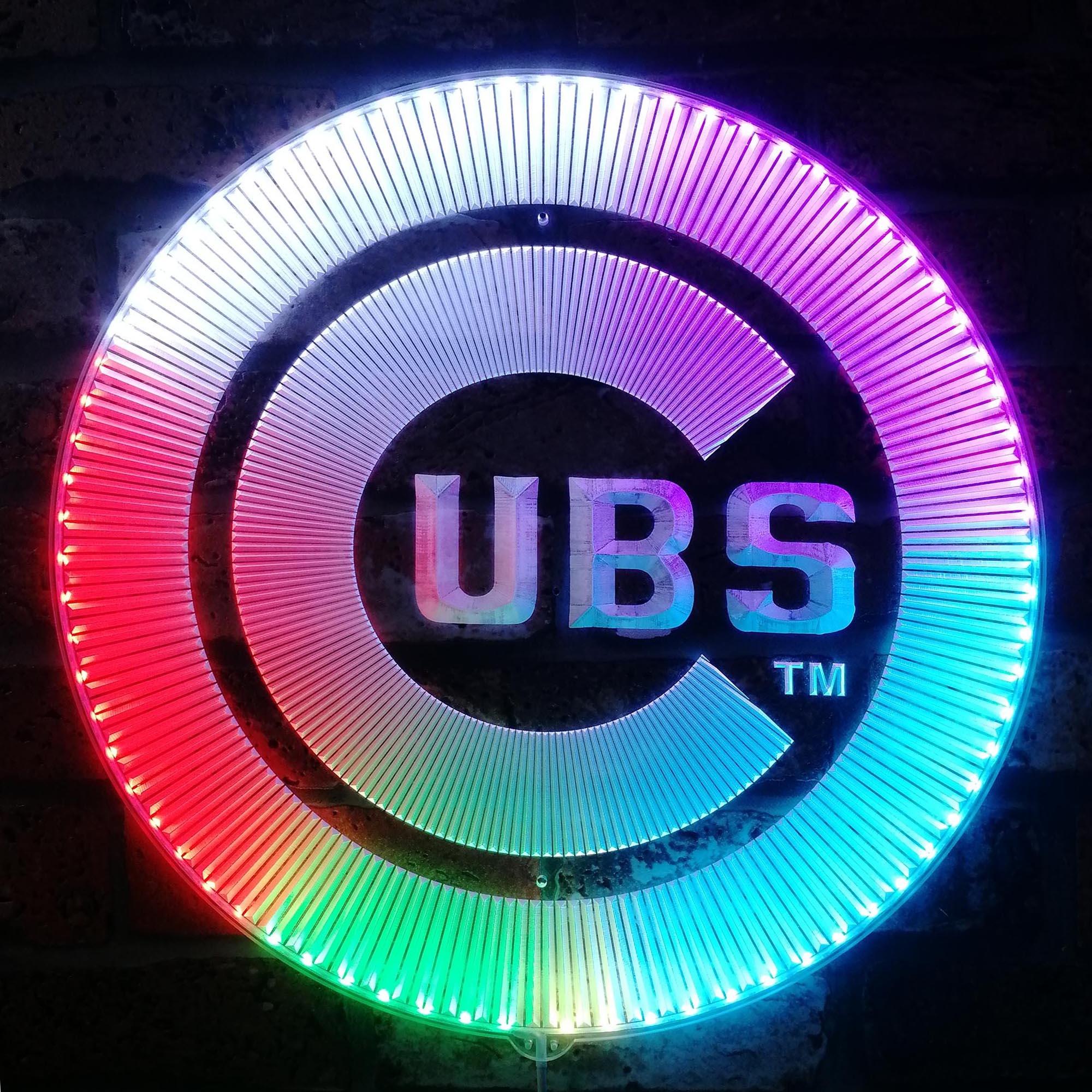 Chicago Cubs Dynamic RGB Edge Lit LED Sign