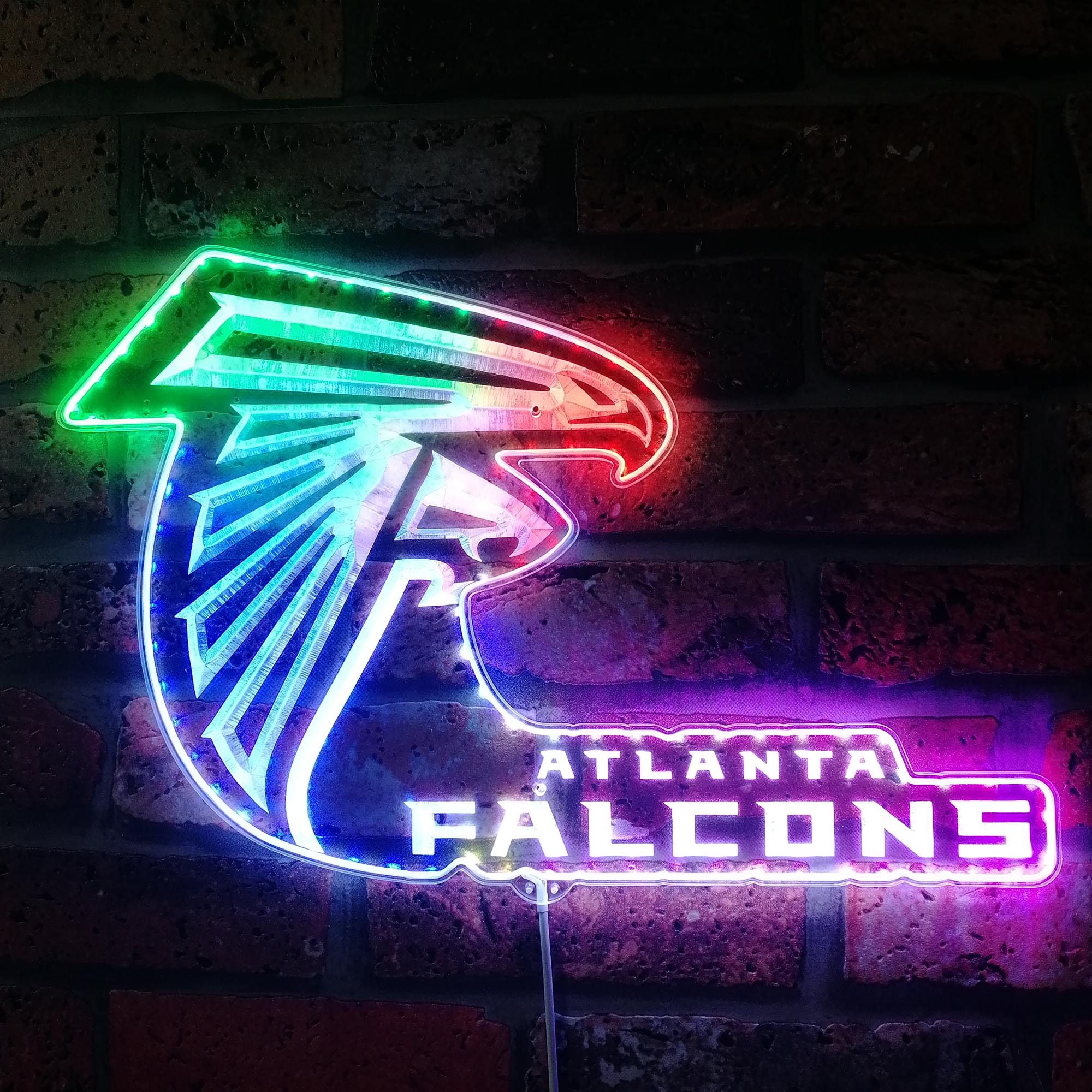 Atlanta Falcons Dynamic RGB Edge Lit LED Sign