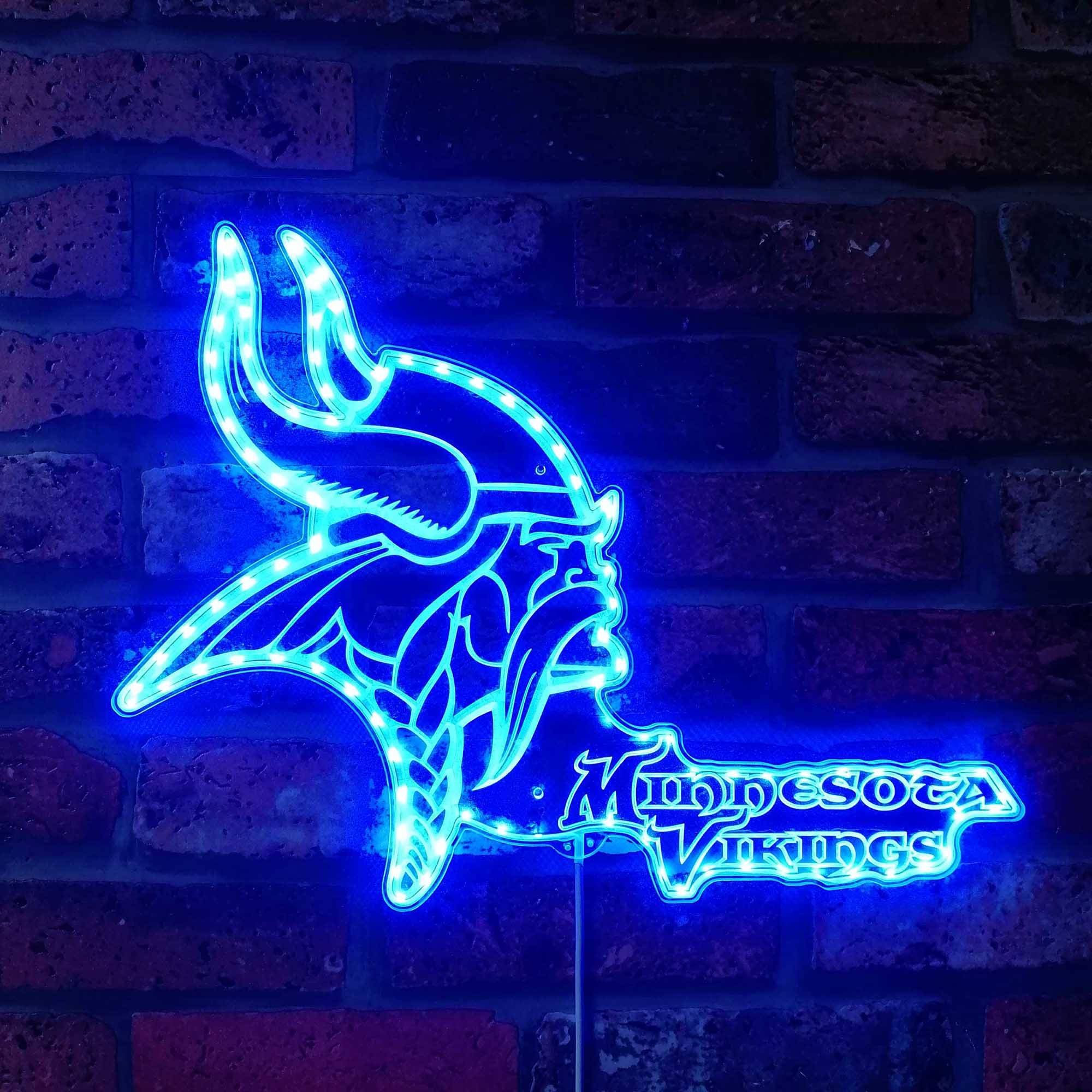 Minnesota Vikings Dynamic RGB Edge Lit LED Light Sign