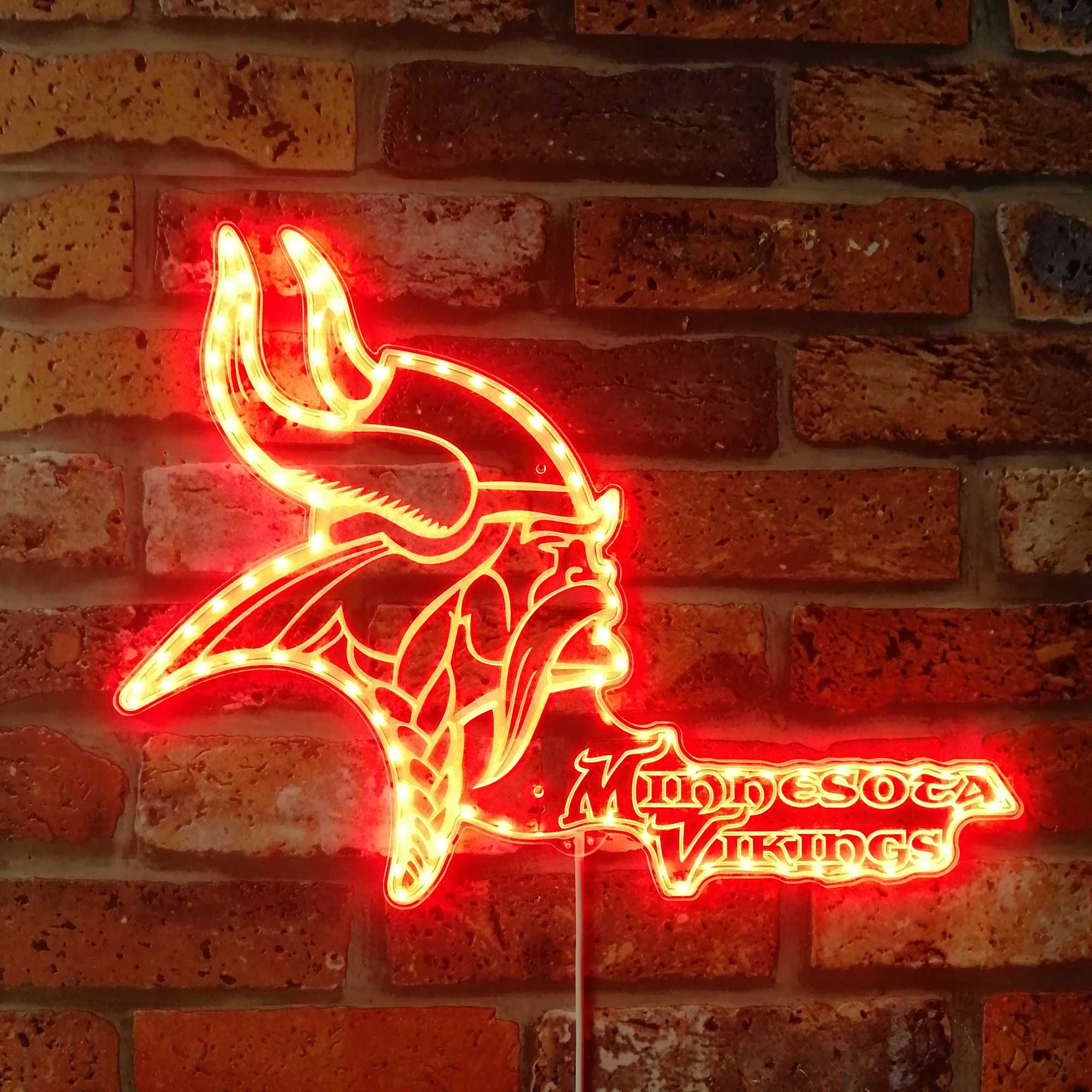 Minnesota Vikings Dynamic RGB Edge Lit LED Light Sign