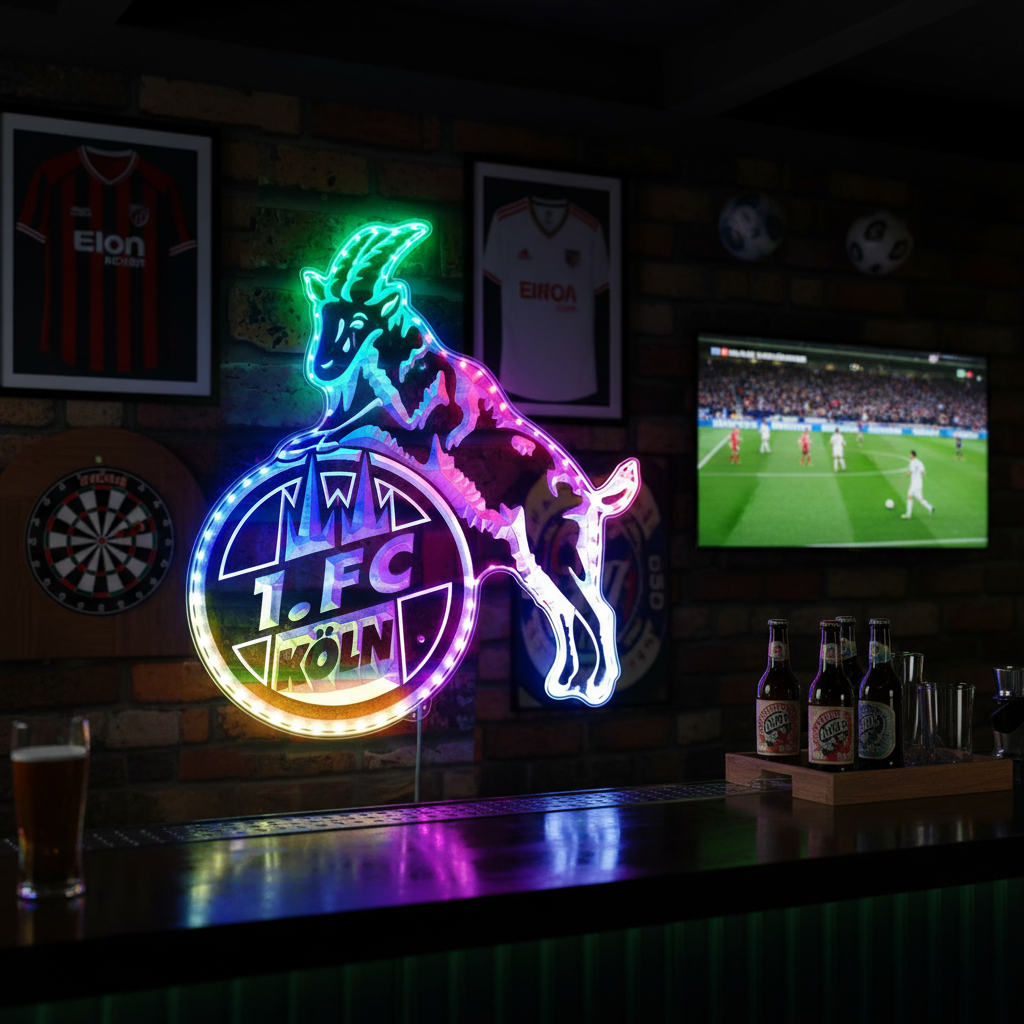FC Koln Football Neon RGB Edge Lit LED Sign