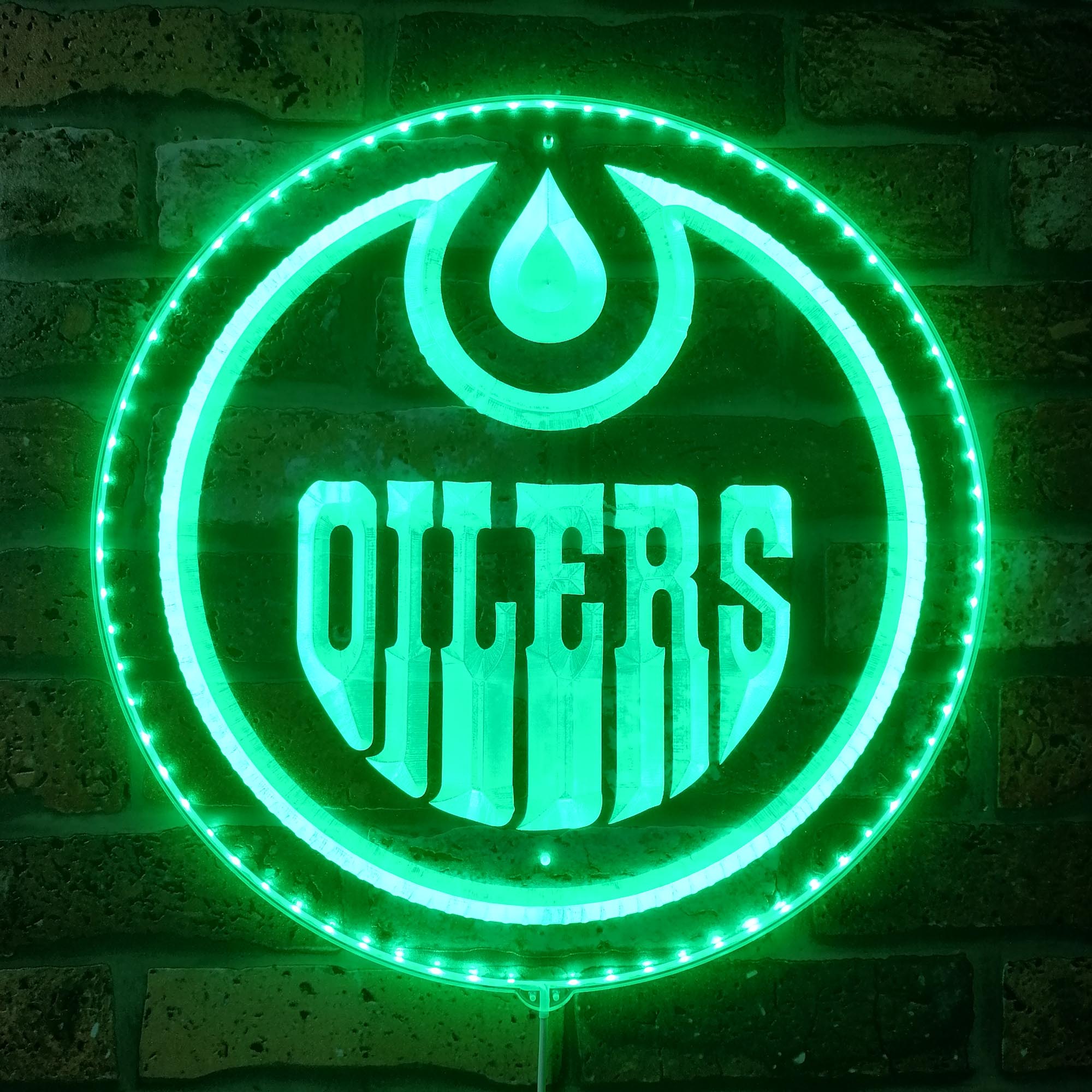 Edmonton Oilers Dynamic RGB Edge Lit LED Sign