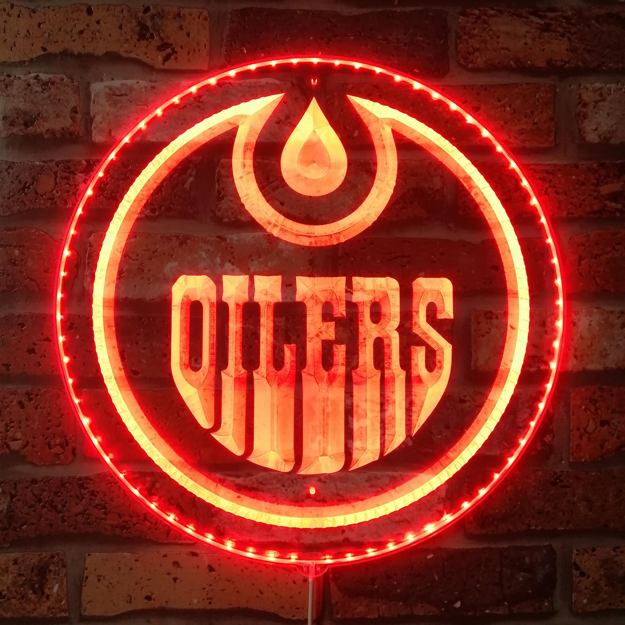 Edmonton Oilers Dynamic RGB Edge Lit LED Sign