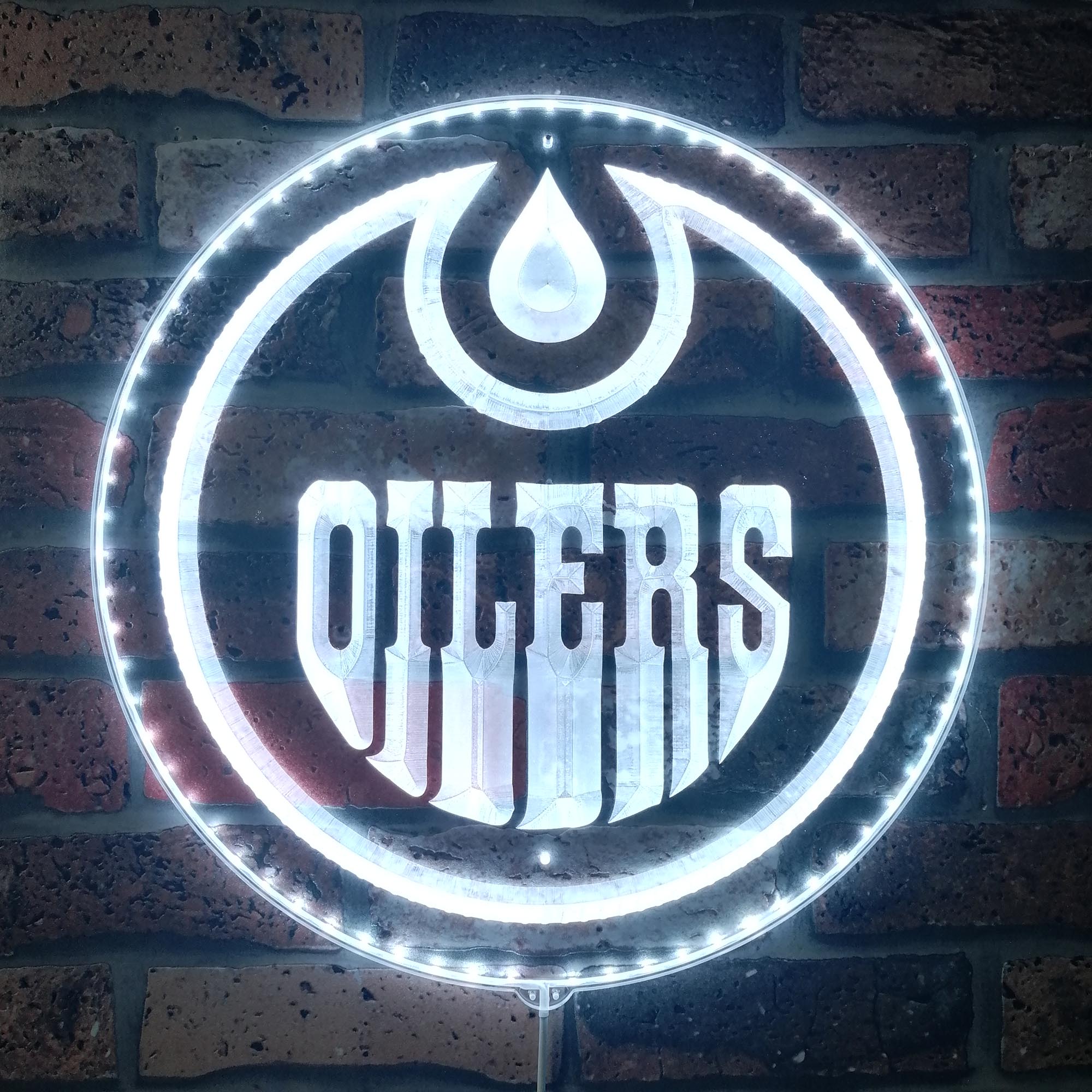 Edmonton Oilers Dynamic RGB Edge Lit LED Sign