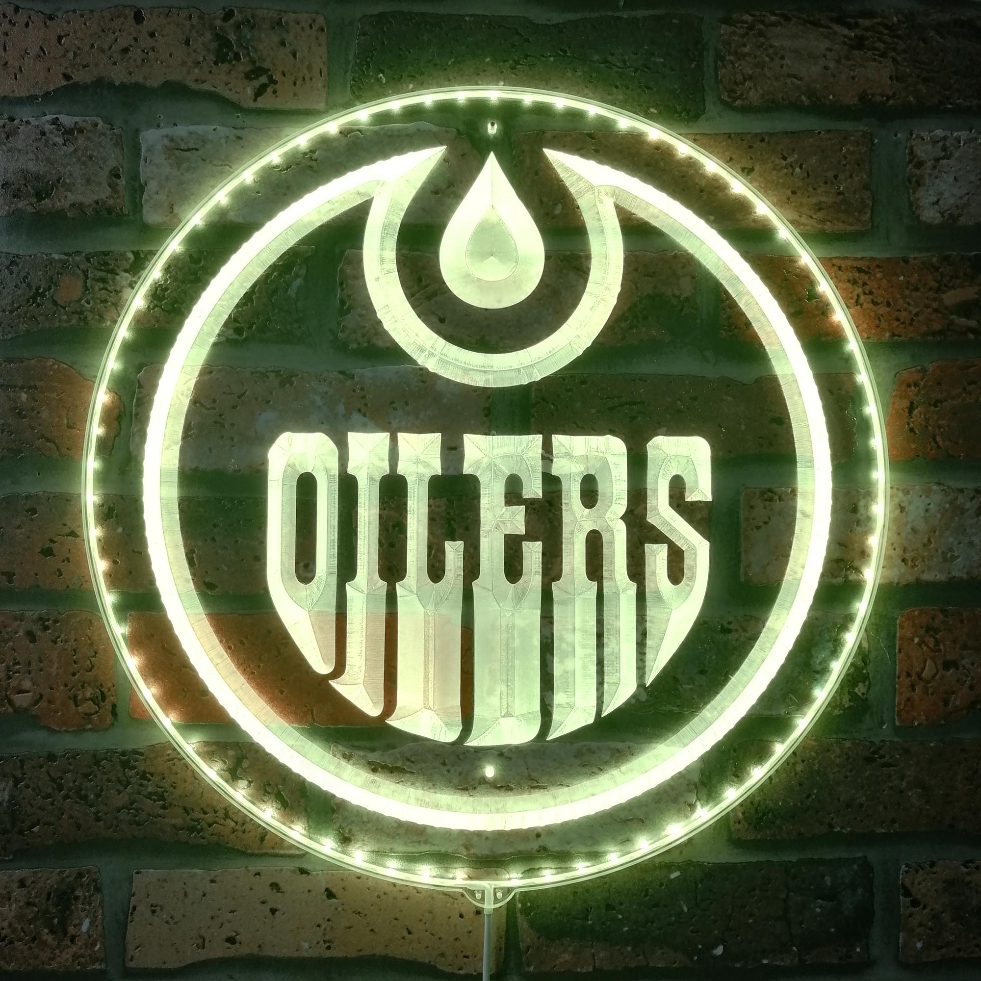 Edmonton Oilers Dynamic RGB Edge Lit LED Sign