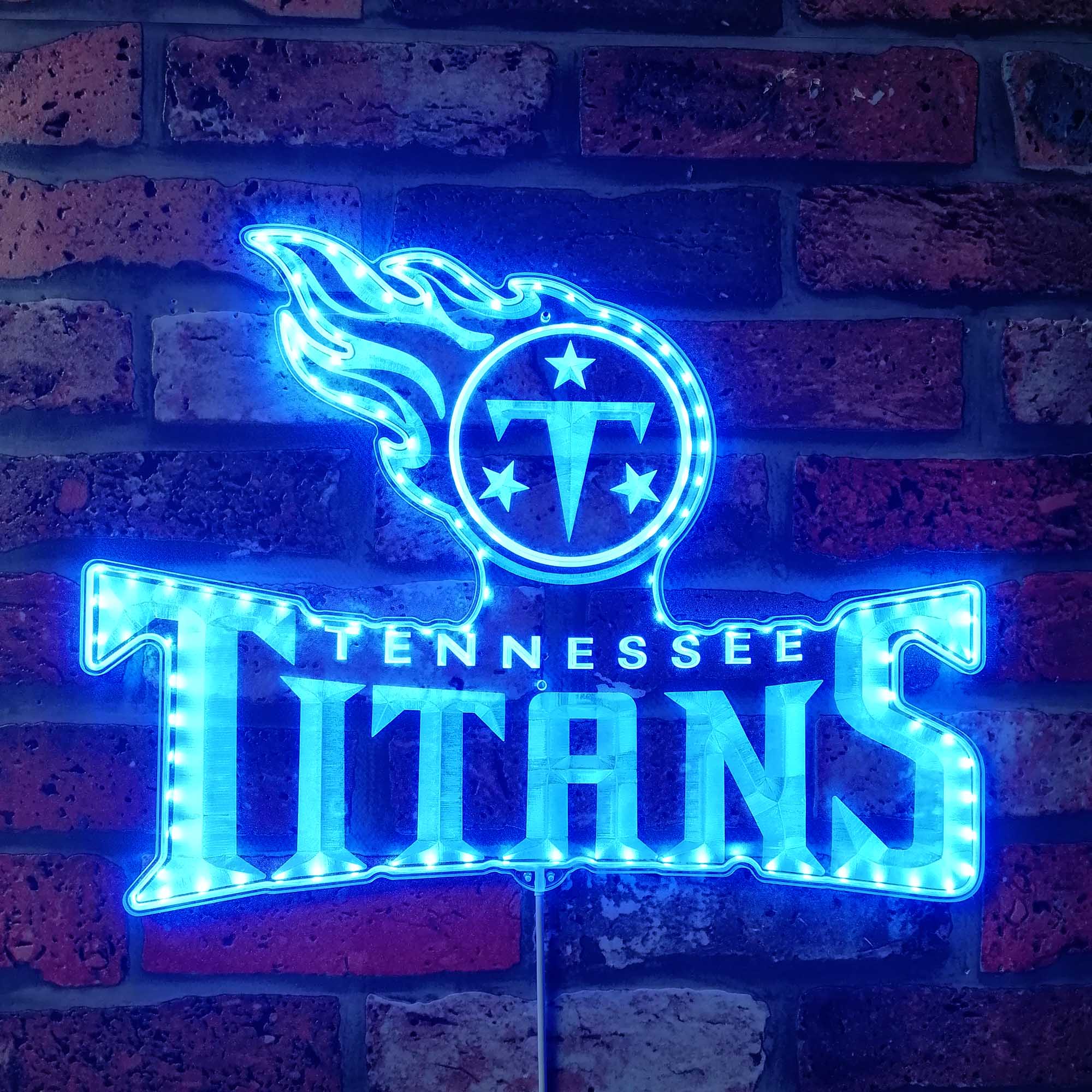 Tennessee Titans Dynamic RGB Edge Lit Led Light Sign