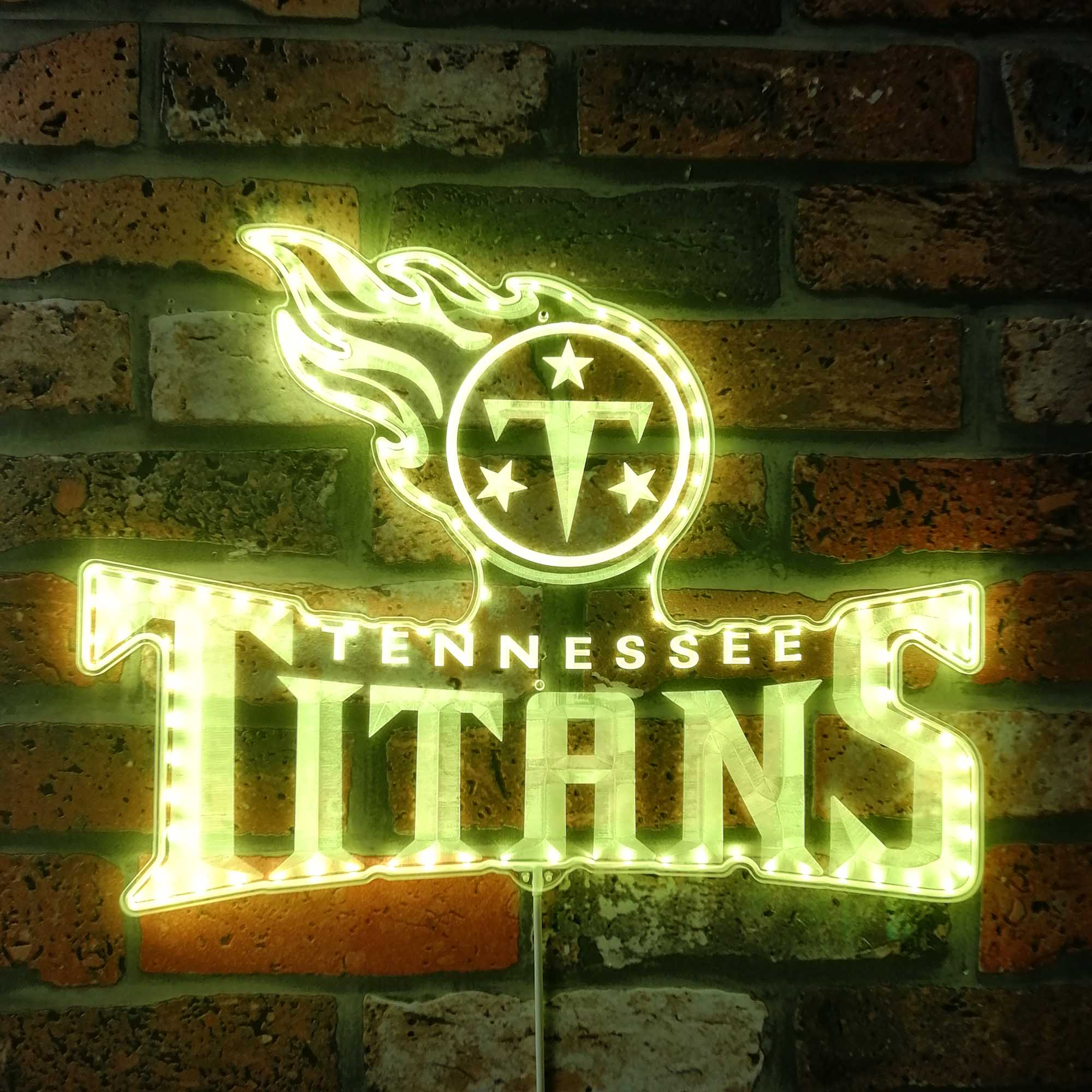 Tennessee Titans Dynamic RGB Edge Lit Led Light Sign