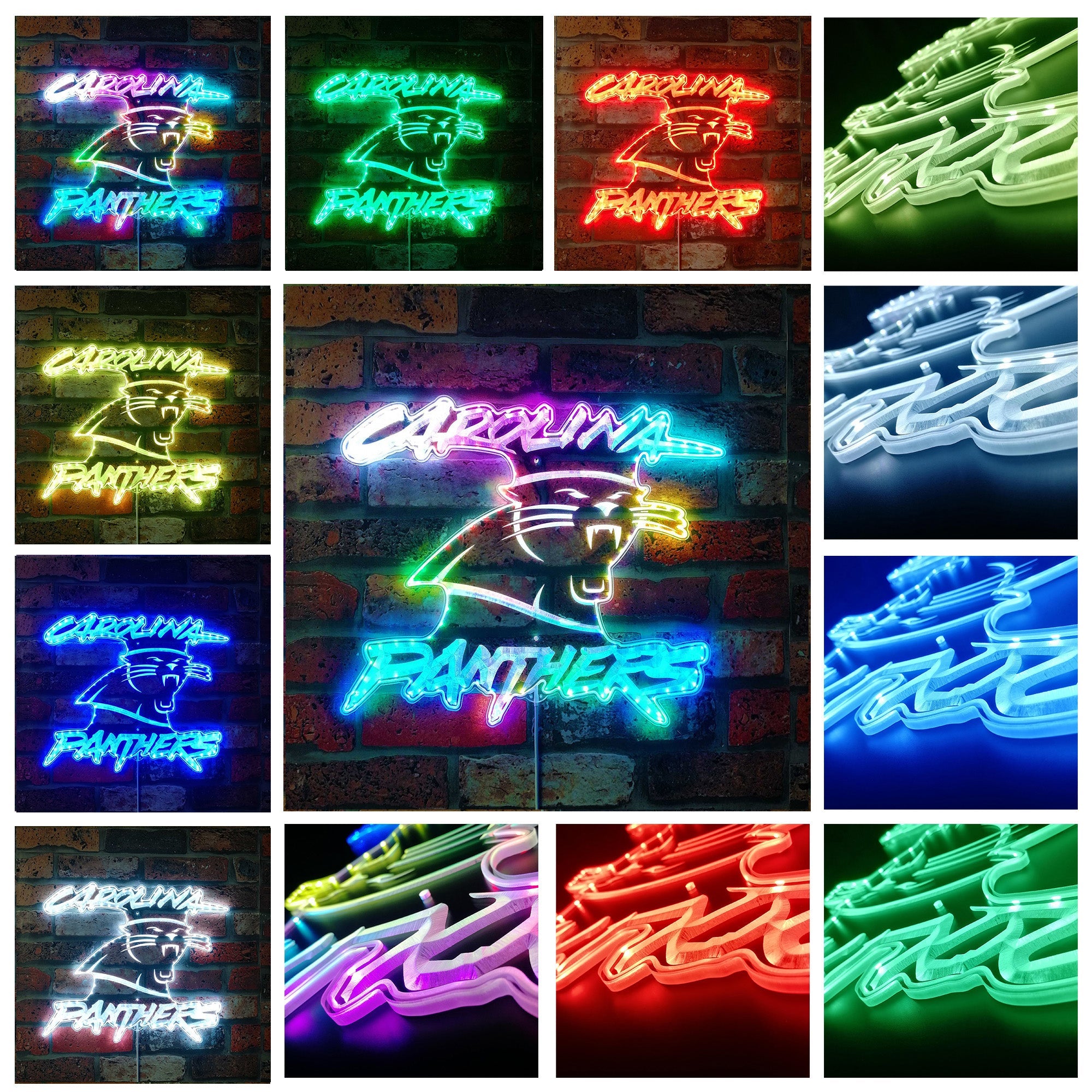 Carolina Panthers Dynamic RGB Light Neon Led Light Sign