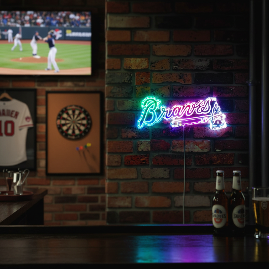 Atlanta Braves Neon RGB Edge Lit LED Sign