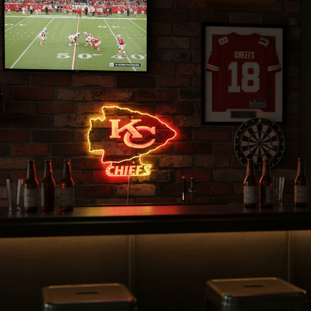 Kansas City Chiefs Neon RGB Edge Lit LED Sign