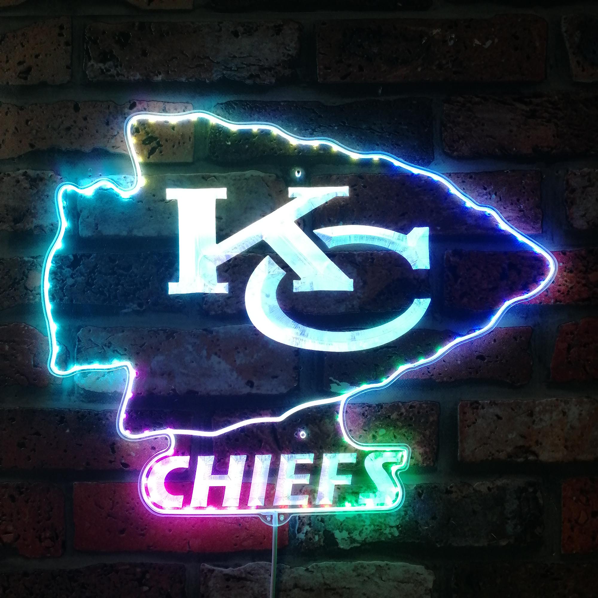 Kansas City Chiefs Dynamic RGB Edge Lit LED Sign