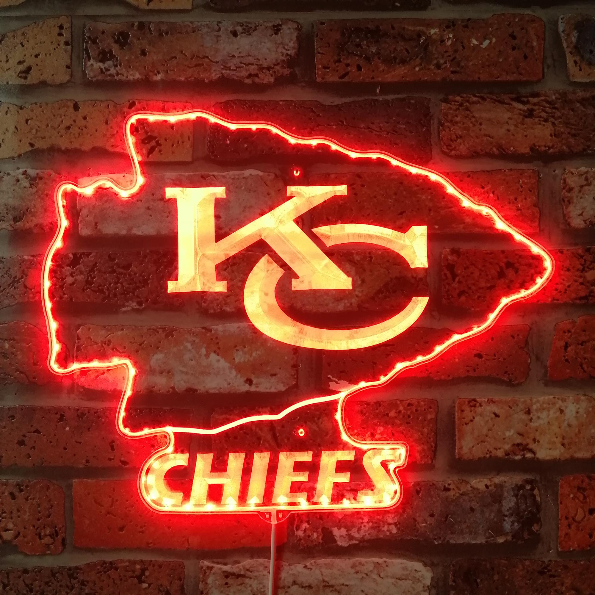 Kansas City Chiefs Dynamic RGB Edge Lit LED Sign