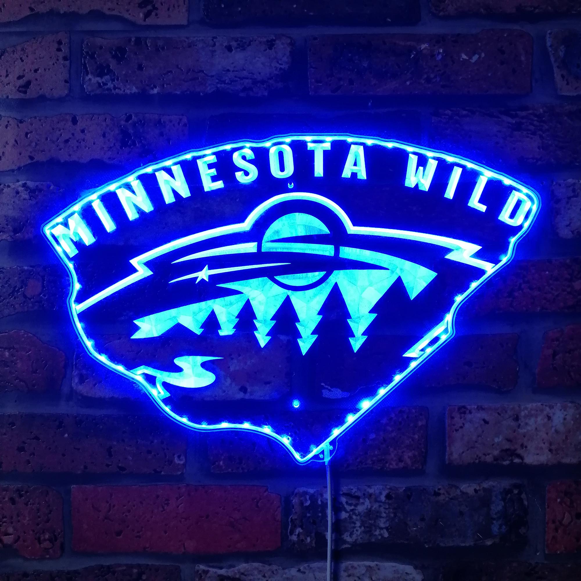 Minnesota Wild Dynamic RGB Edge Lit LED Sign