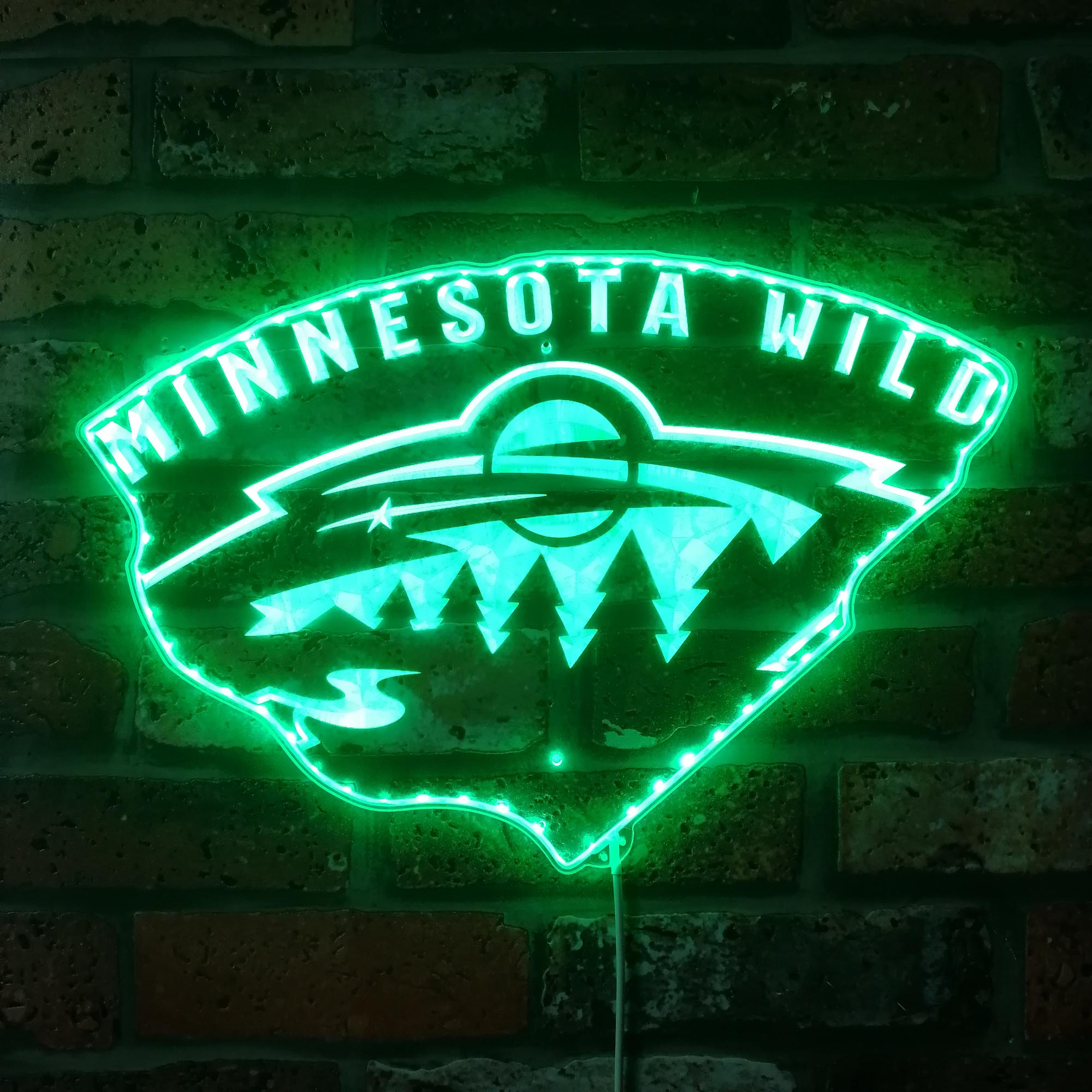 Minnesota Wild Dynamic RGB Edge Lit LED Sign