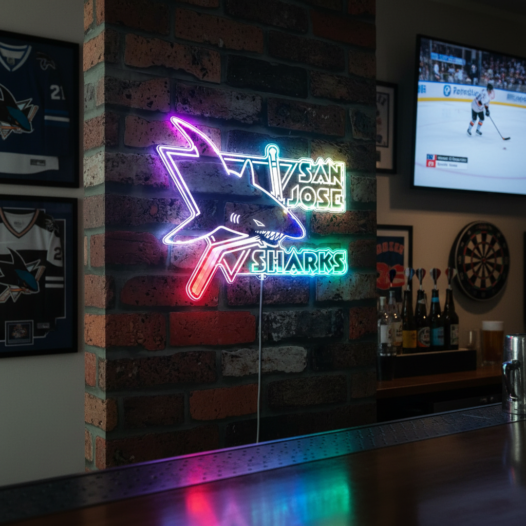 San Jose Sharks Neon RGB Edge Lit LED Sign