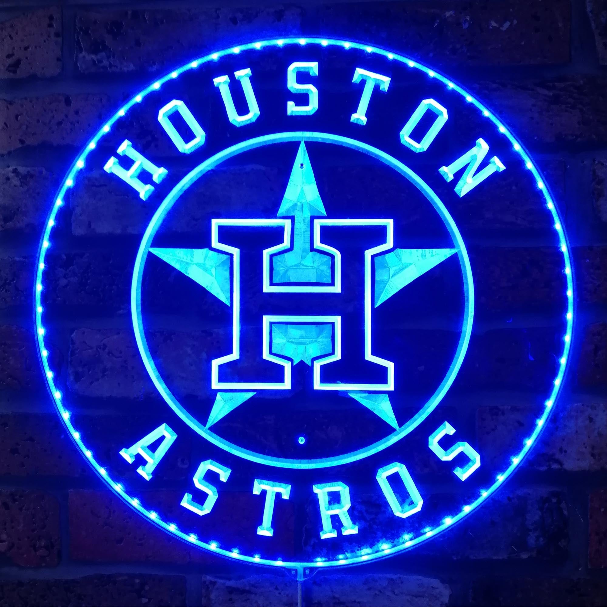 Houston Astros Dynamic RGB Edge Lit LED Sign