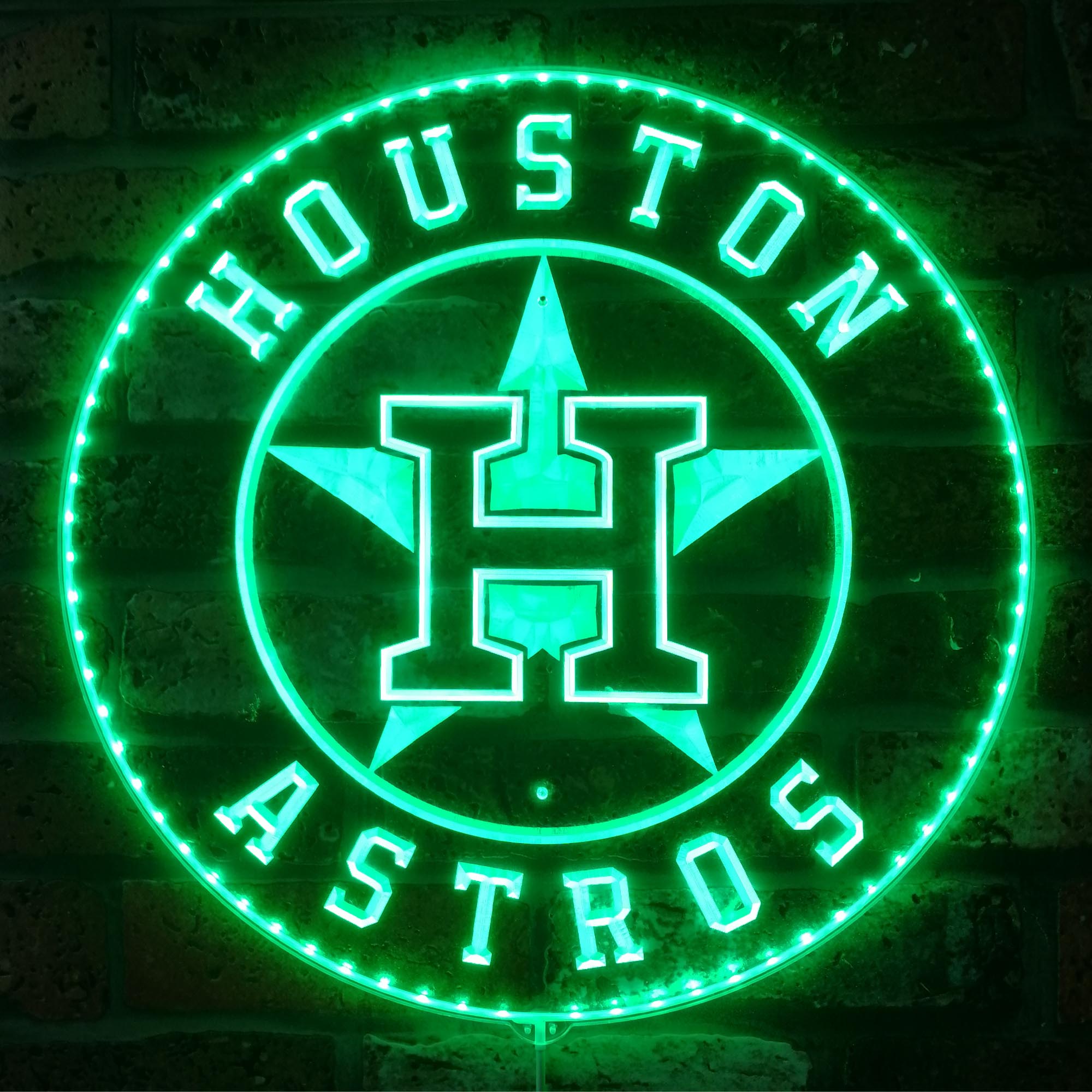 Houston Astros Dynamic RGB Edge Lit LED Sign