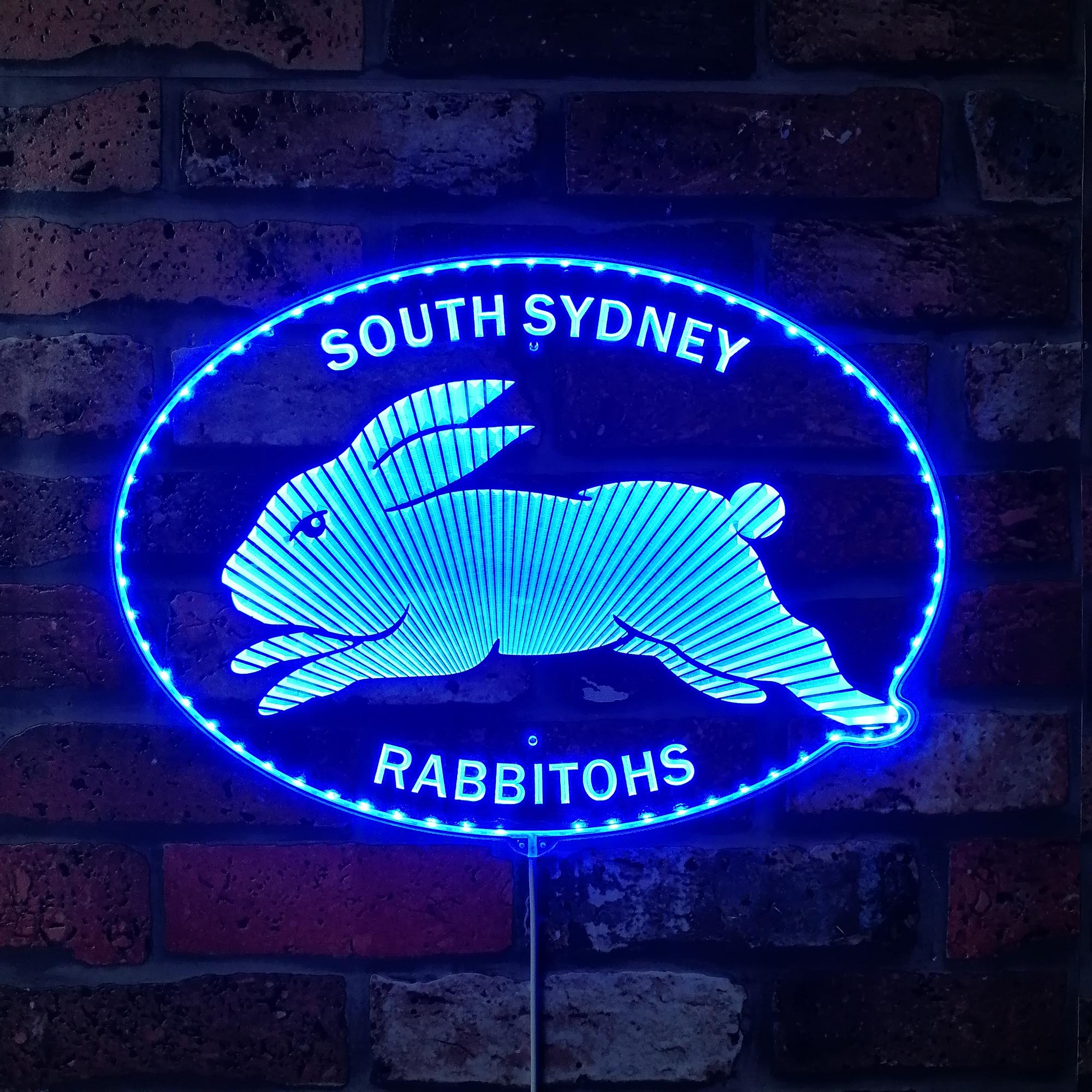 South Sydney Rabbitohs Dynamic RGB Edge Lit LED Sign