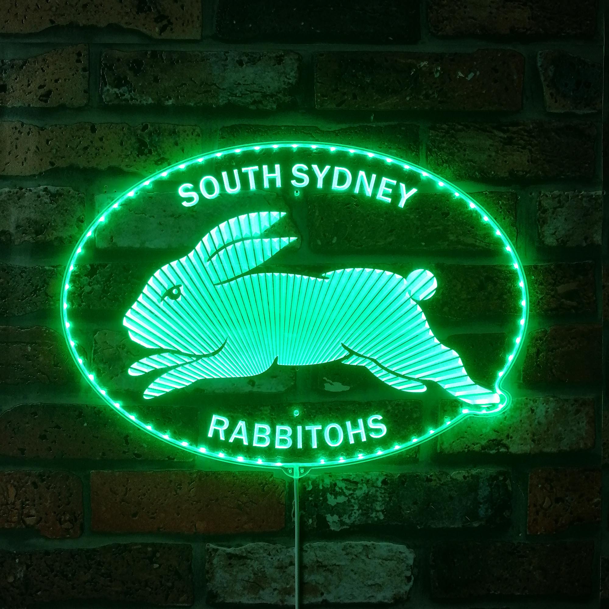 South Sydney Rabbitohs Dynamic RGB Edge Lit LED Sign