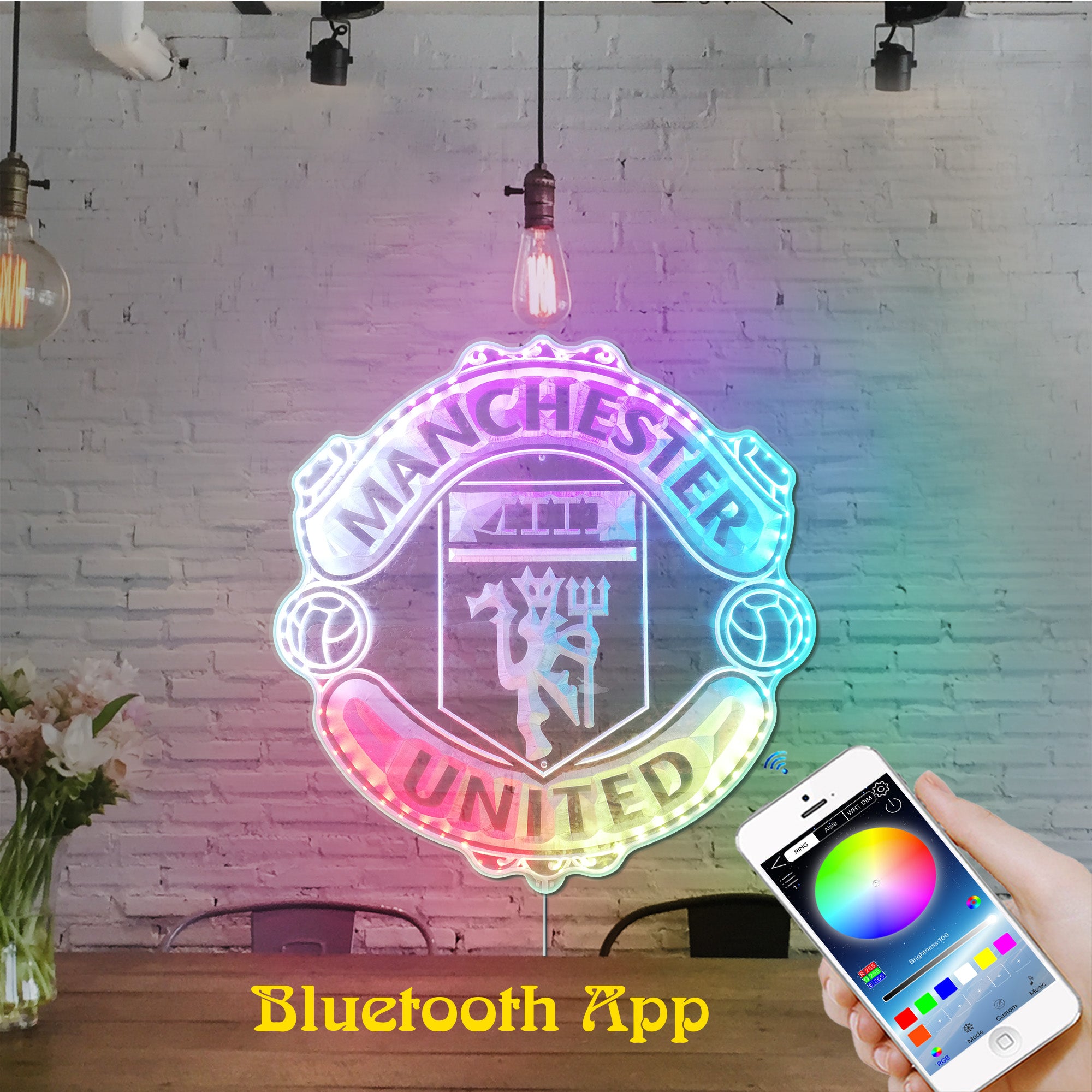 Manchester United Dynamic RGB Edge Lit LED Sign